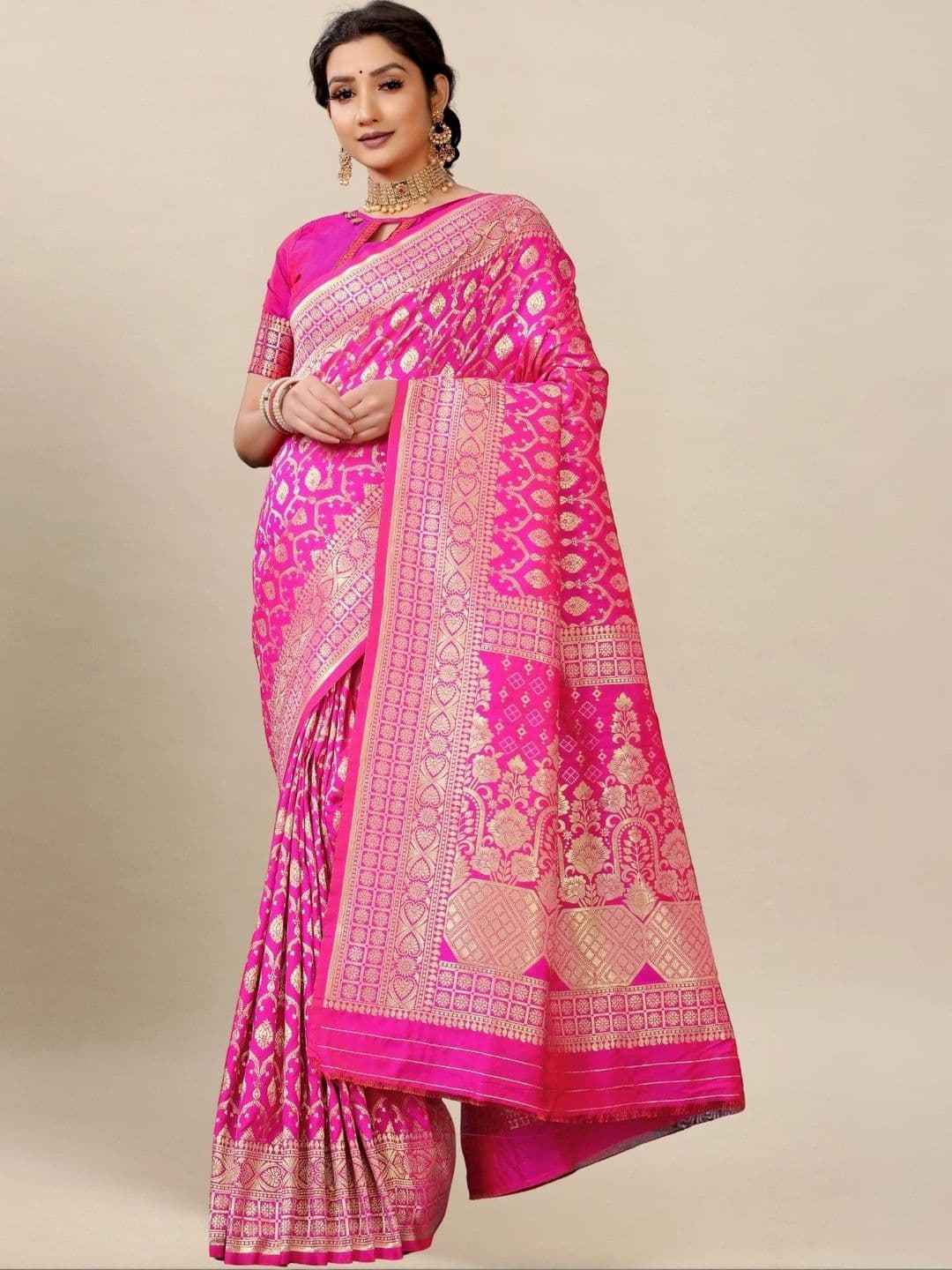 Dhaaga Ghar Woven Design Zari Art Silk Banarasi Saree - view 1