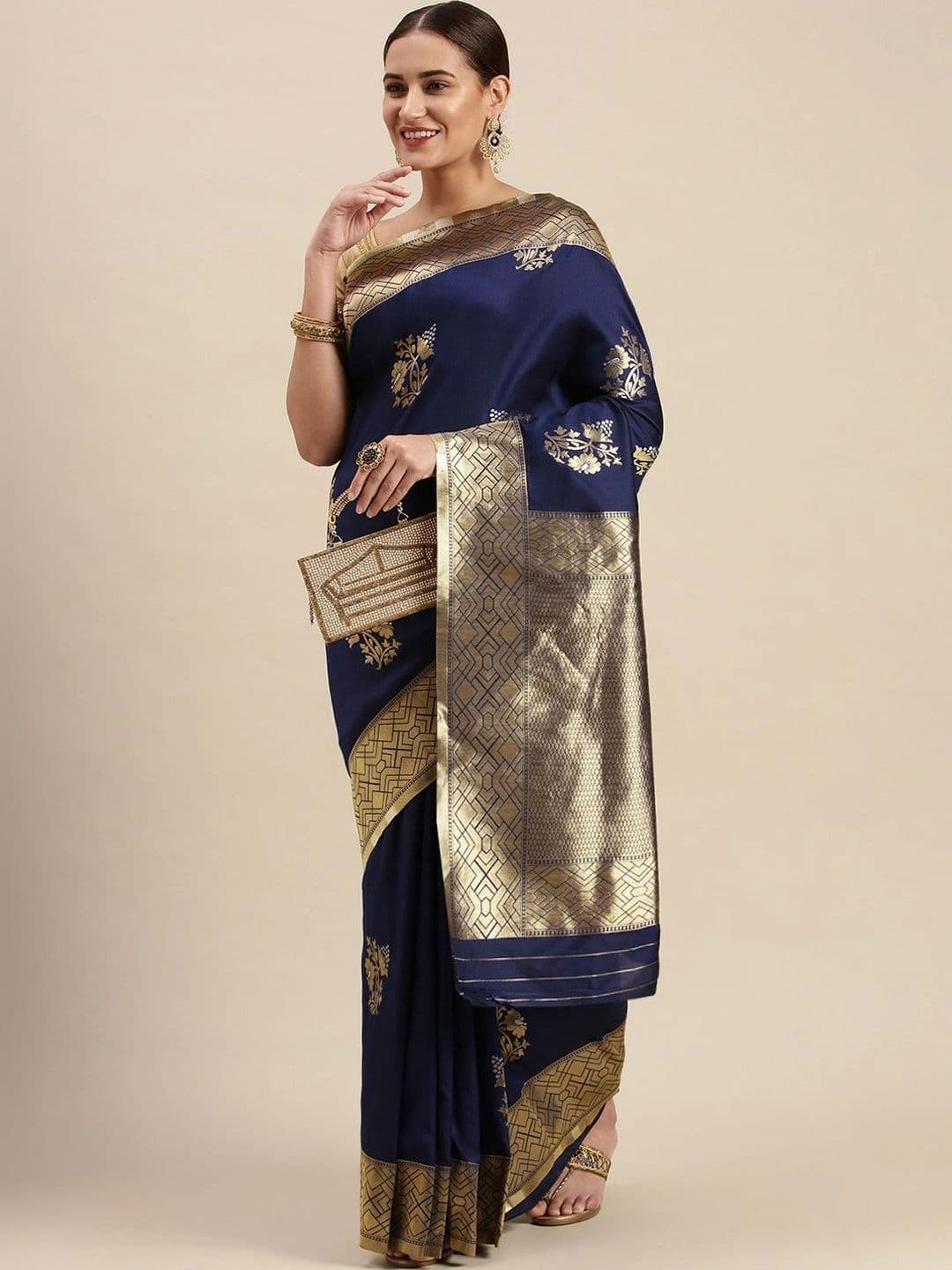 Dhaaga Ghar Woven Design Zari Art Silk Banarasi Saree - view 1