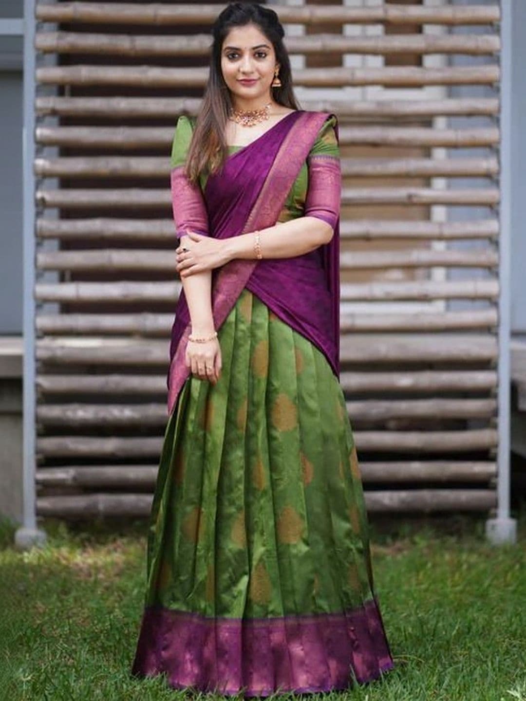 all about you Women Unstitched Lehenga & Blouse With Dupatta thumbnail 3