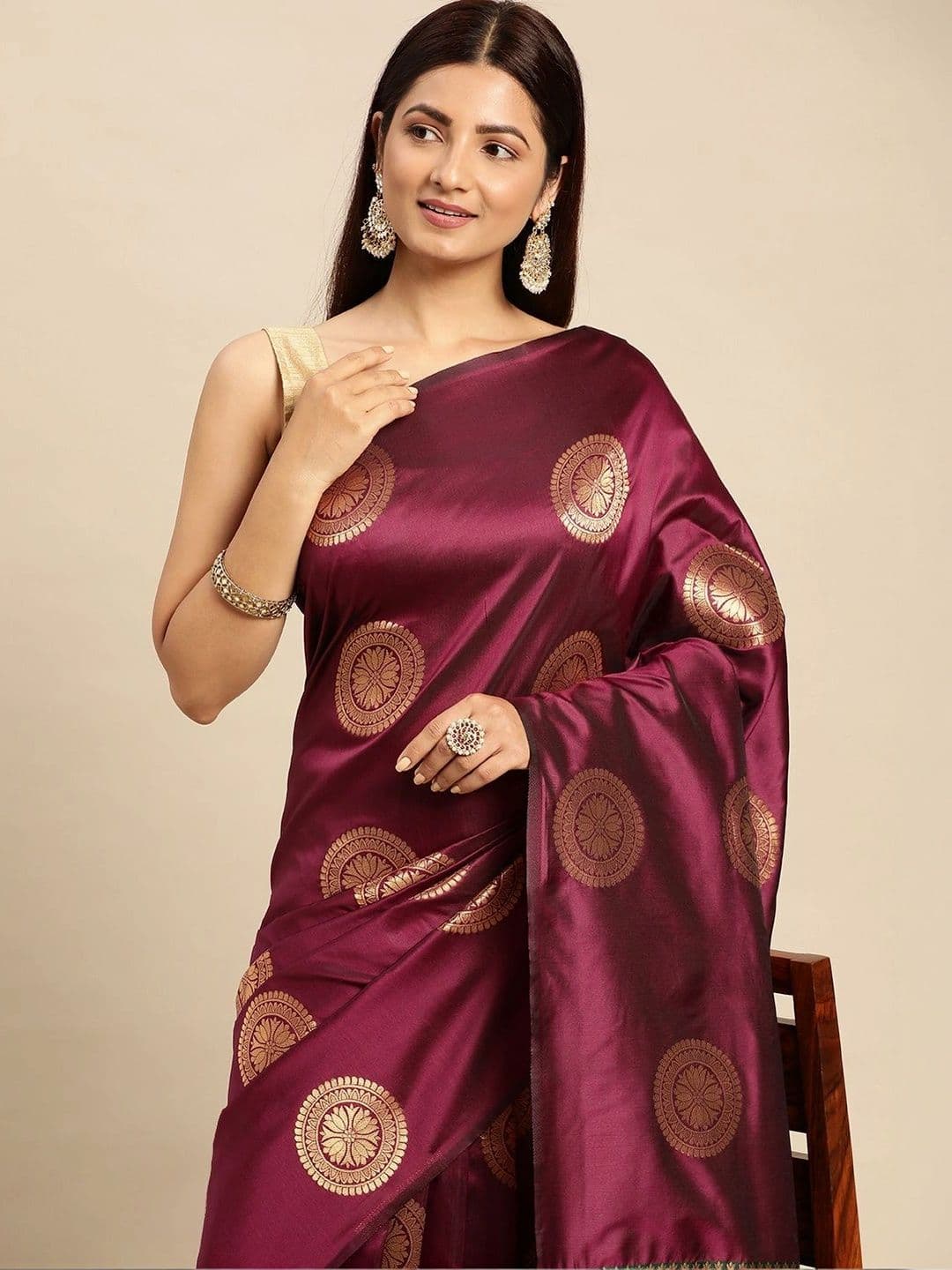 Dhaaga Ghar Woven Design Zari Art Silk Banarasi Saree - view 1
