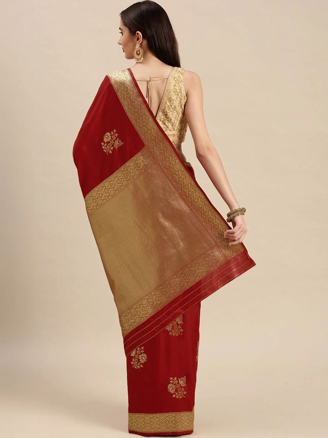 Dhaaga Ghar Woven Design Zari Art Silk Banarasi Saree thumbnail 6