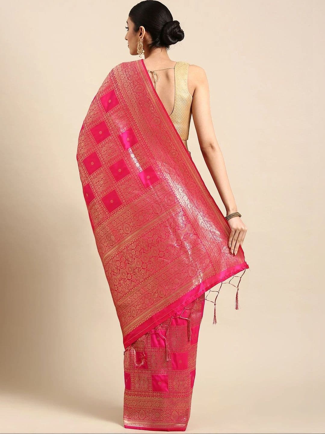 Dhaaga Ghar Woven Design Zari Art Silk Banarasi Saree thumbnail 5
