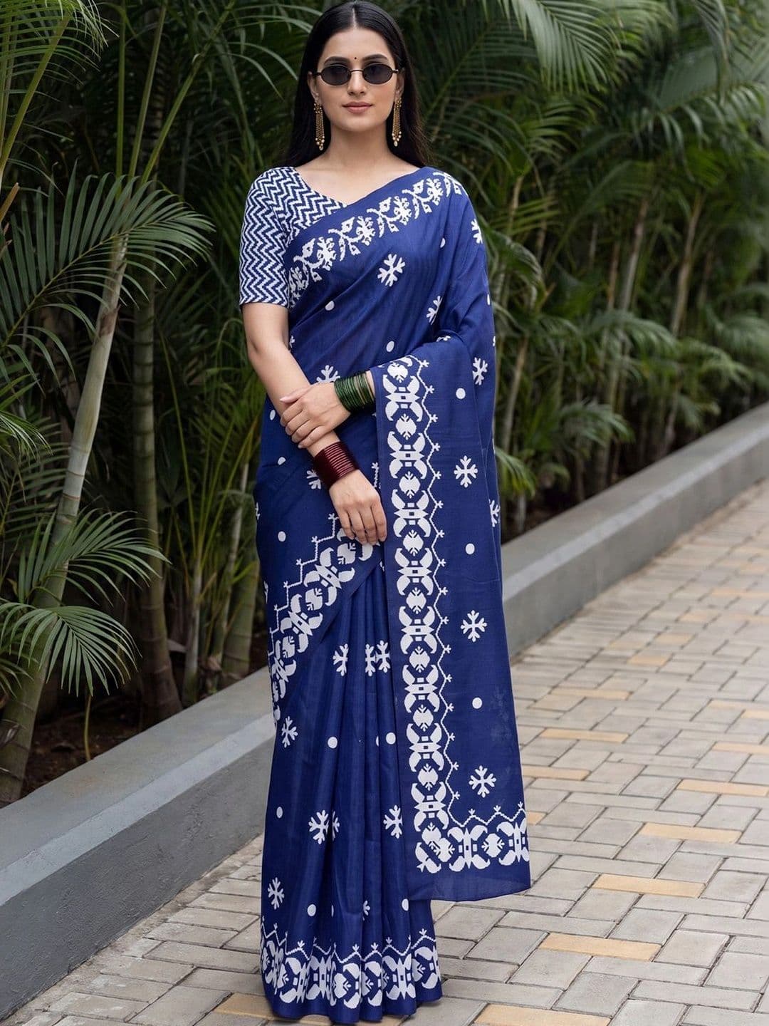 Anouk Silk Blend Designer Sambalpuri Saree - view 1