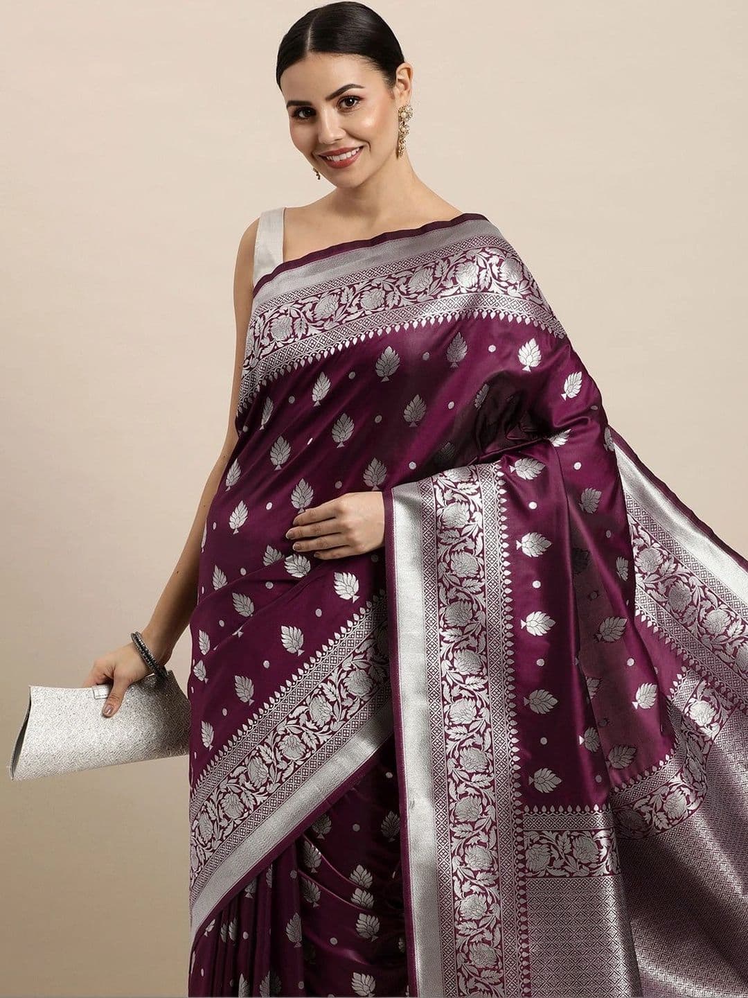 Dhaaga Ghar Woven Design Zari Art Silk Banarasi Saree thumbnail 5
