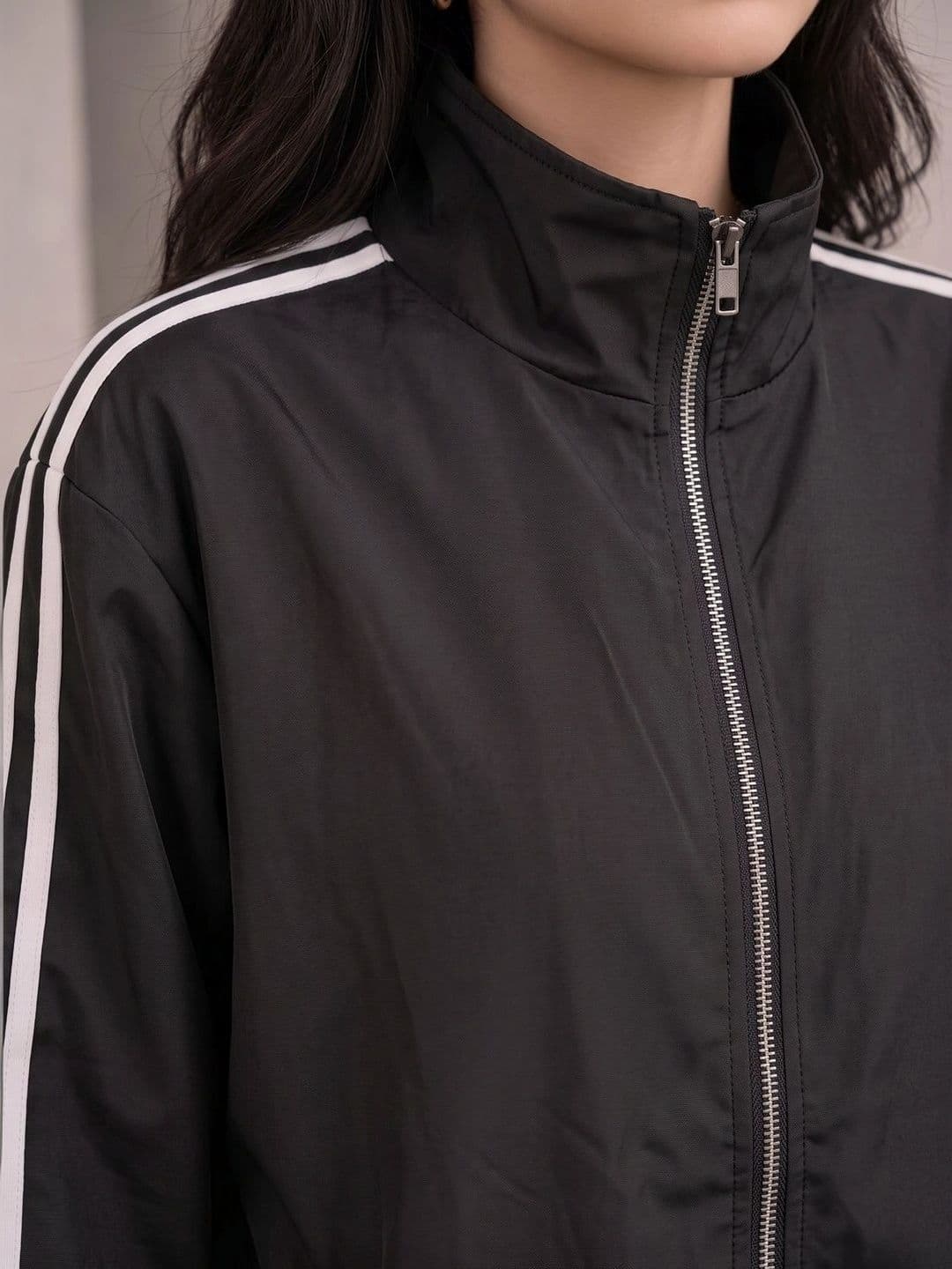 NeMe Couture Women Striped Lightweight Sporty Jacket thumbnail 6