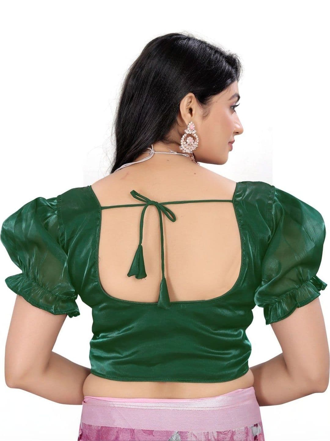 HUBNIC FASHION Silk Solid Saree Blouse thumbnail 2