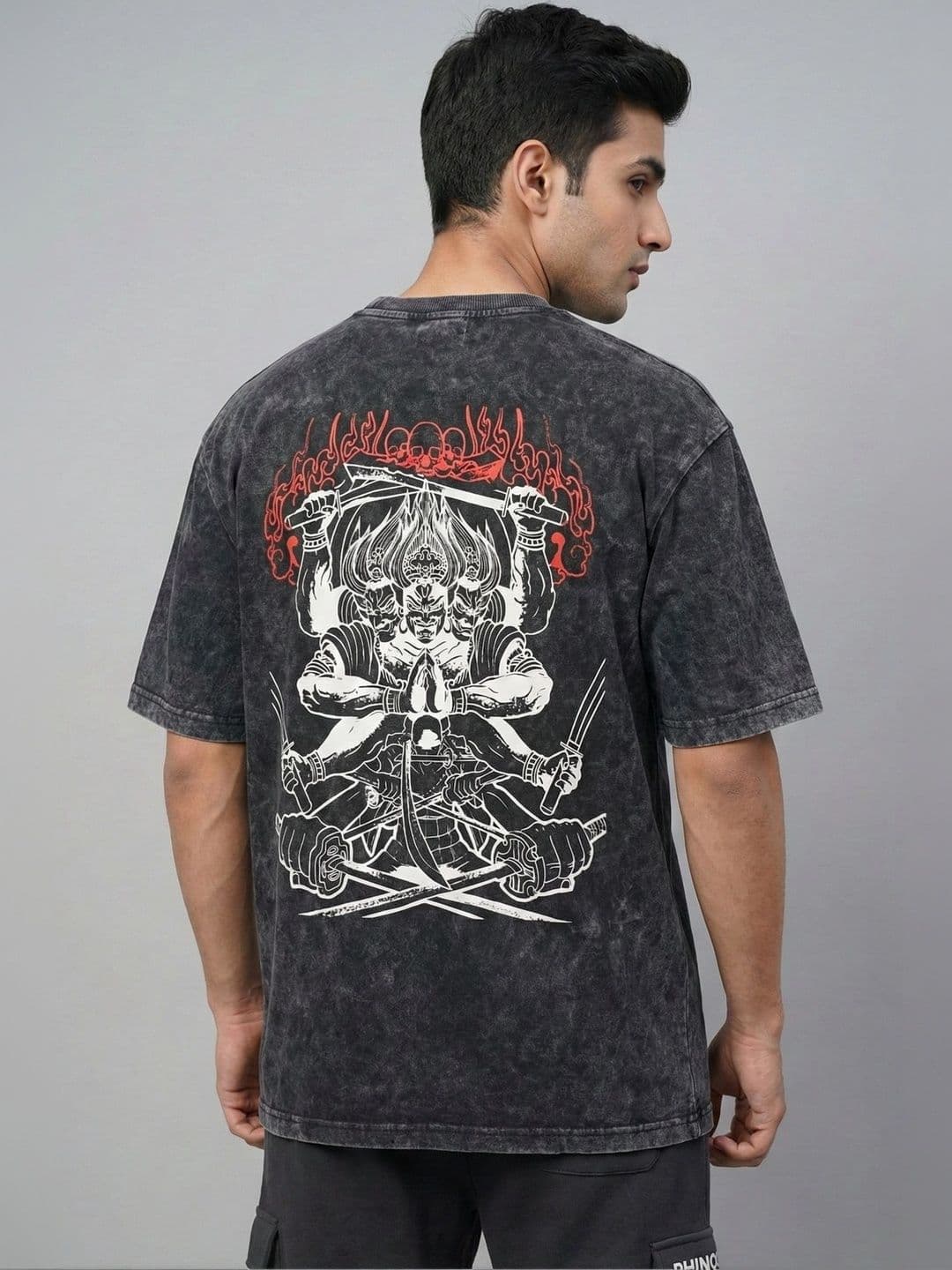 Moda Rapido Men Dyed Drop-Shoulder Sleeves T-shirt thumbnail 3