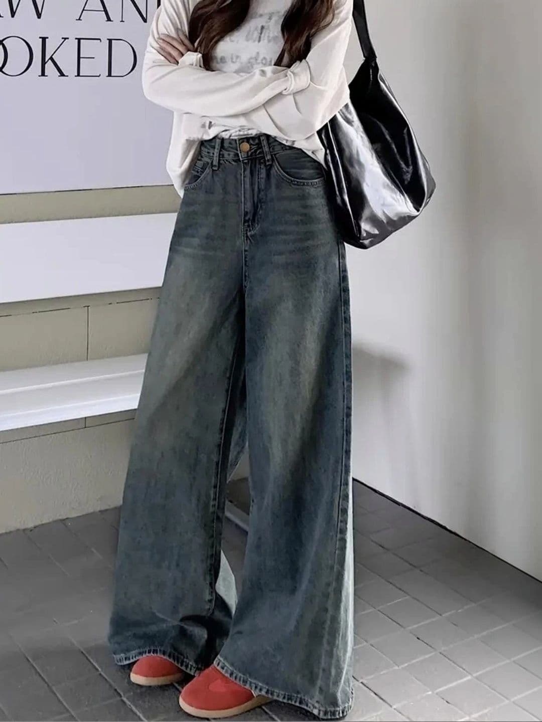 ESLITA Women High-Rise Low Distress Light Fade Jeans - view 1