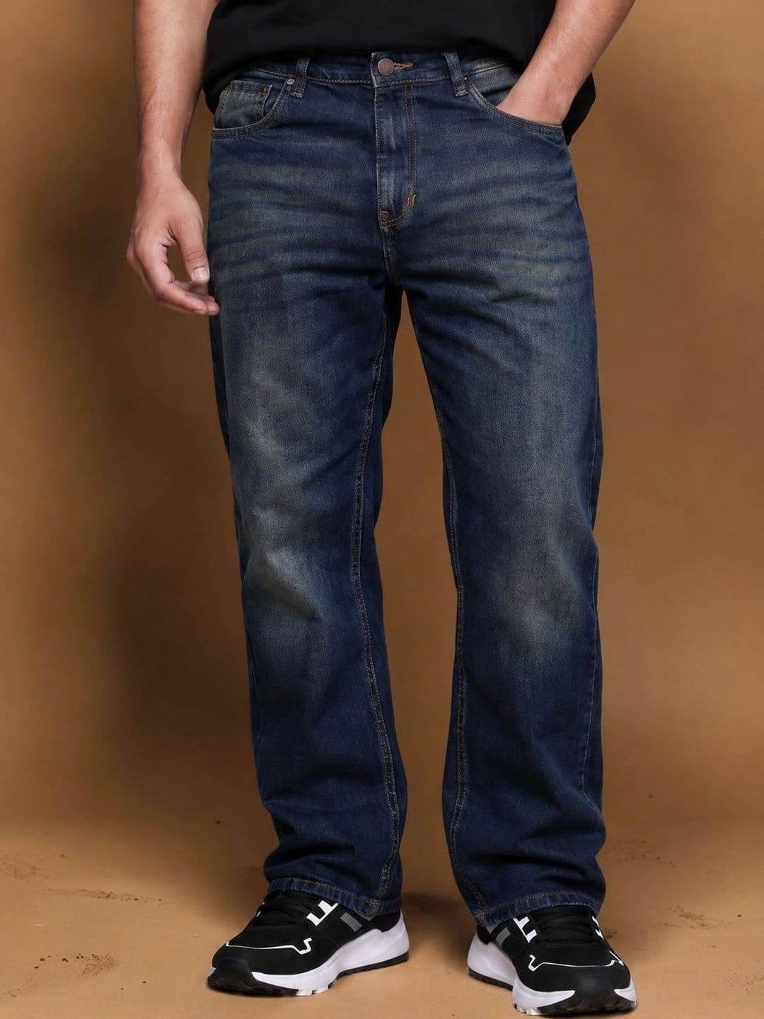 Roadster Men Jean Straight Fit Mid-Rise Low Distress Stretchable Jeans thumbnail 6