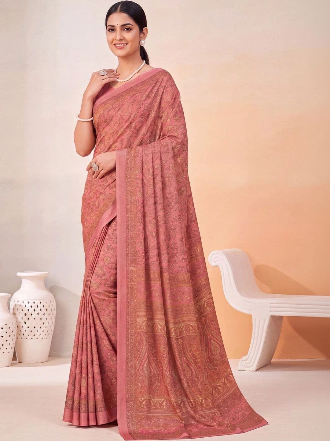 Anouk Paisley Poly Crepe Designer Saree - view 1