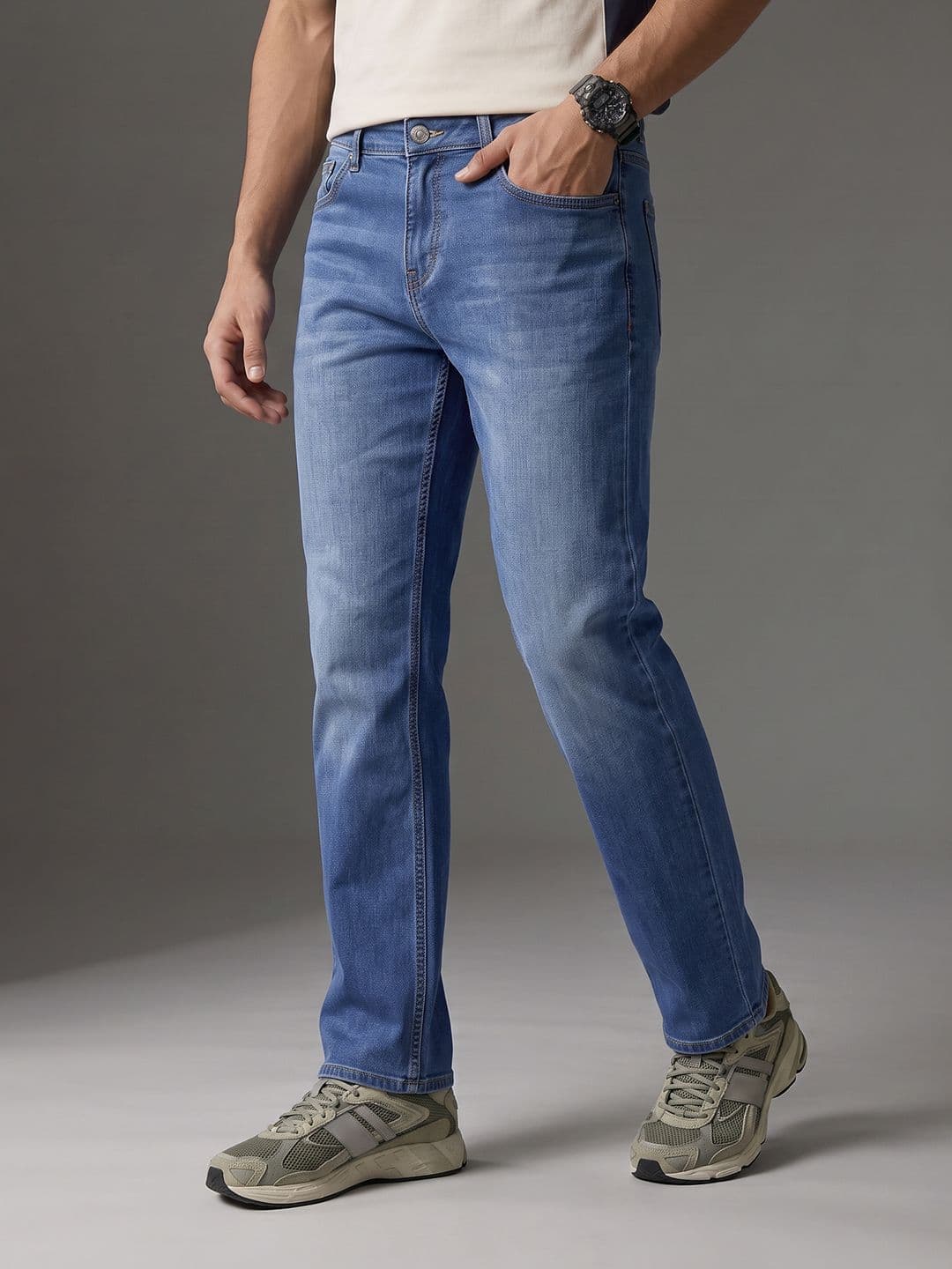 FCUK Men Straight Fit Heavy Fade Jeans - view 1