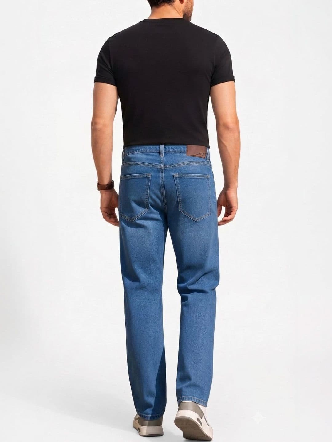 zayla Men Jean Regular Fit Mid-Rise Light Fade Stretchable Jeans thumbnail 2
