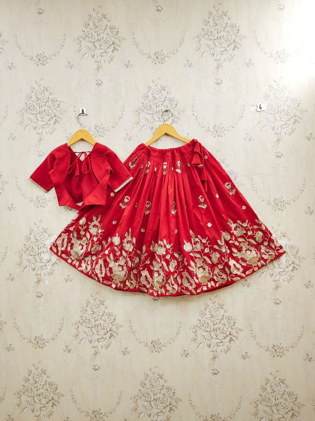 KALINI Girls Embroidered Thread Work Ready to Wear Lehenga & thumbnail 6