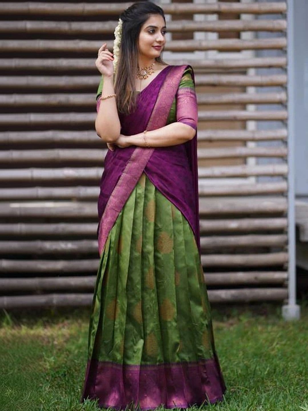 all about you Women Unstitched Lehenga & Blouse With Dupatta thumbnail 2