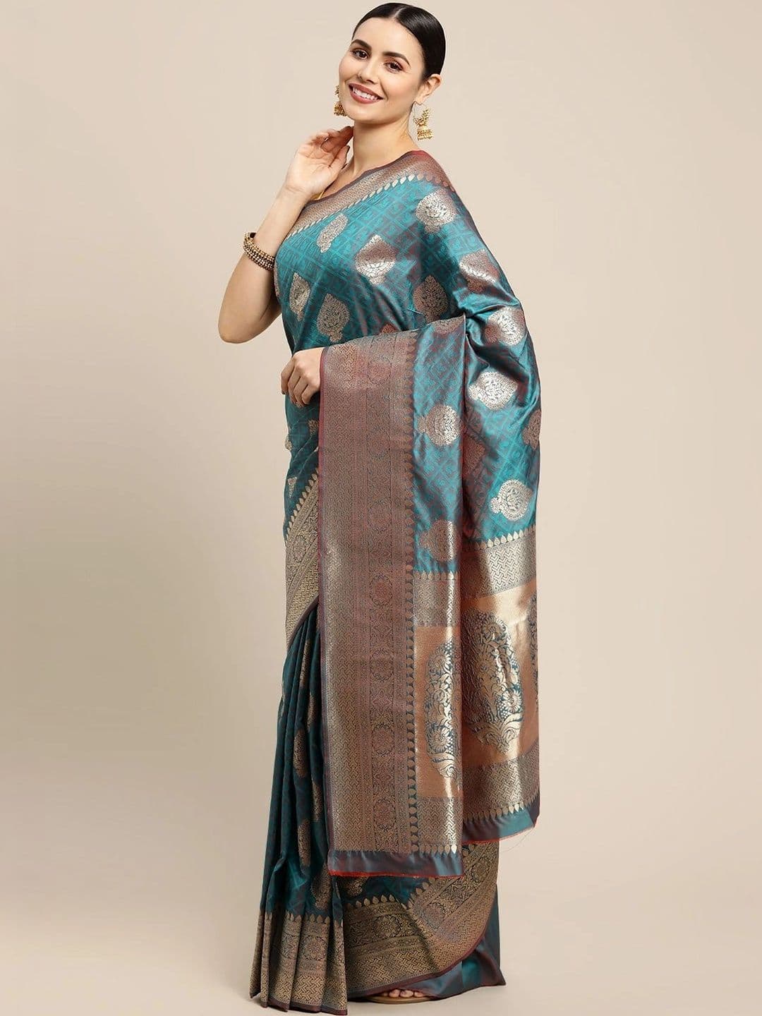 Dhaaga Ghar Woven Design Zari Art Silk Banarasi Saree thumbnail 2