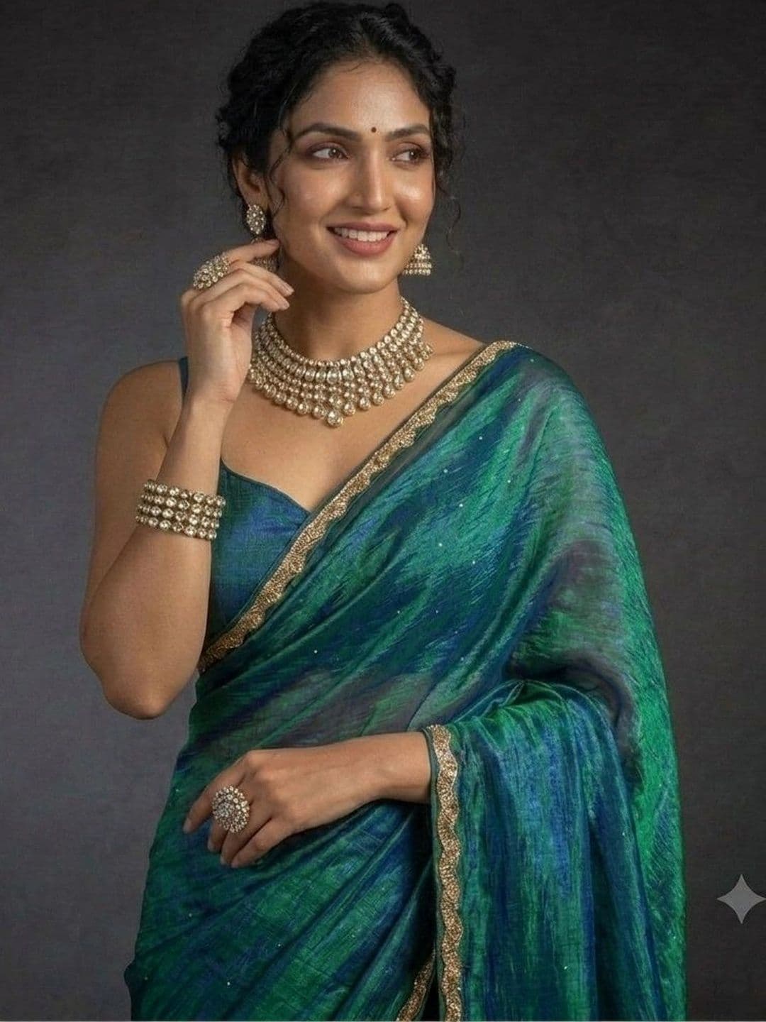 Akshmi Creation Zari Supernet Saree thumbnail 4