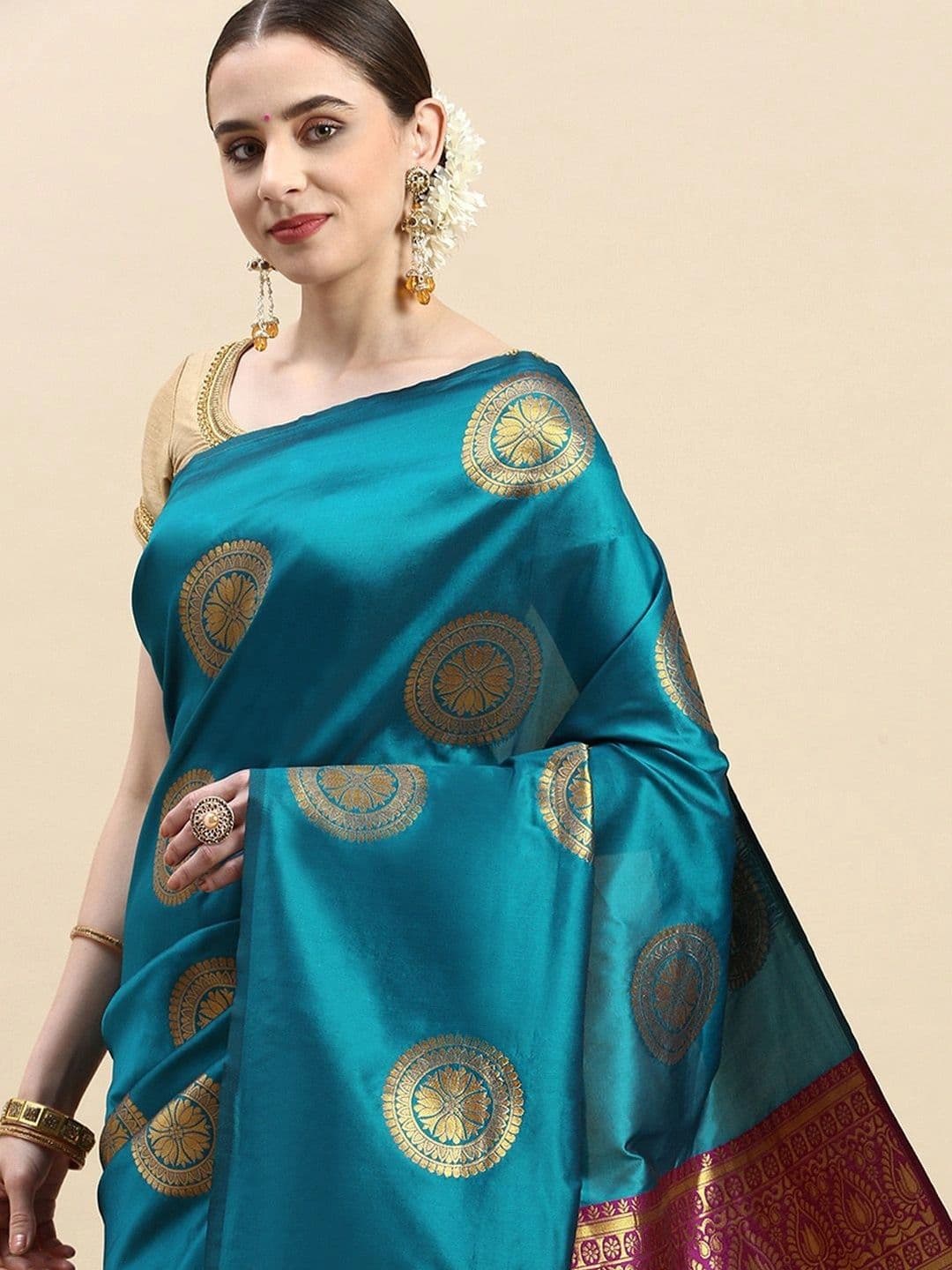Dhaaga Ghar Woven Design Zari Art Silk Banarasi Saree - view 1