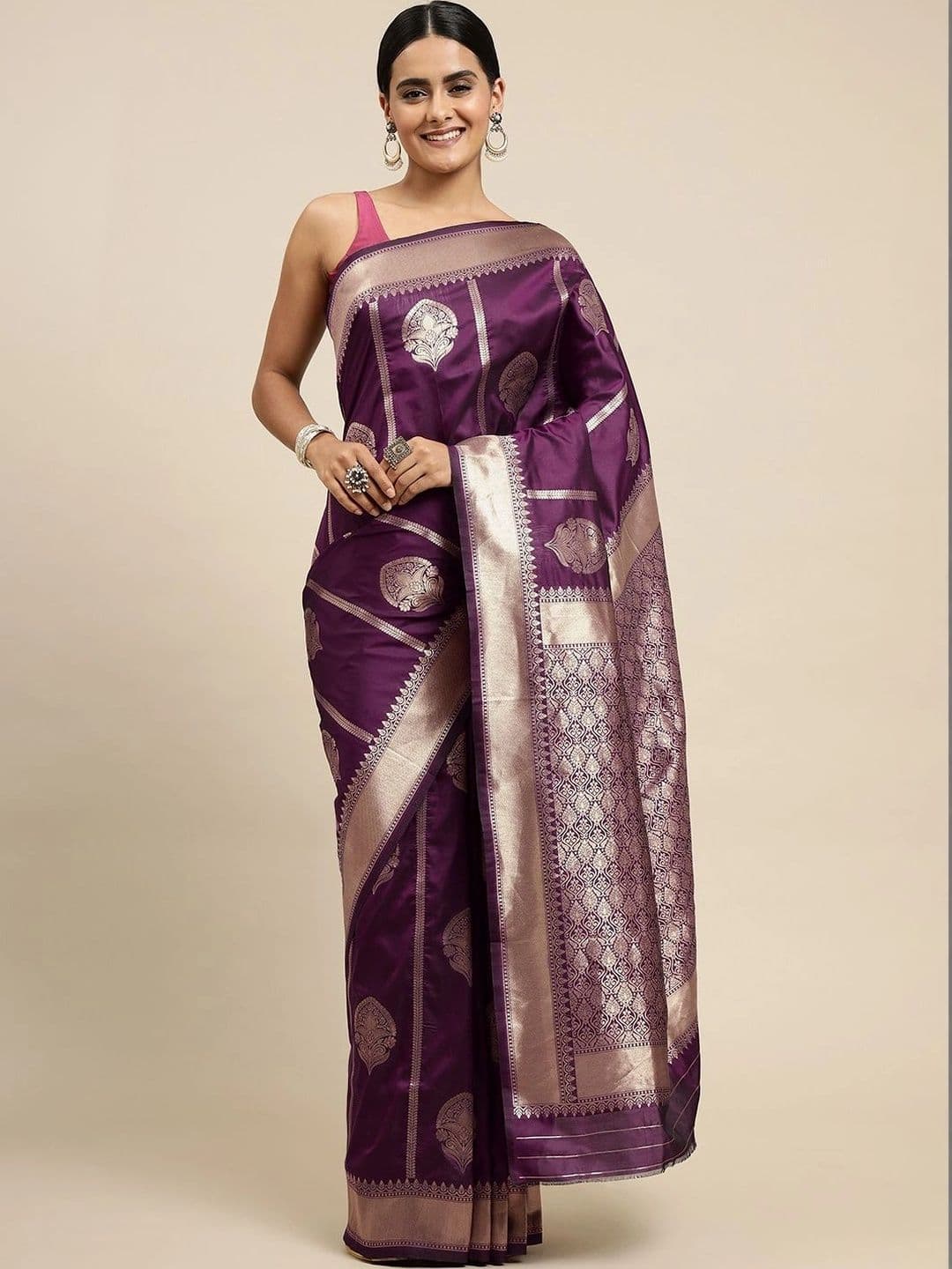 Dhaaga Ghar Woven Design Zari Art Silk Banarasi Saree - view 1