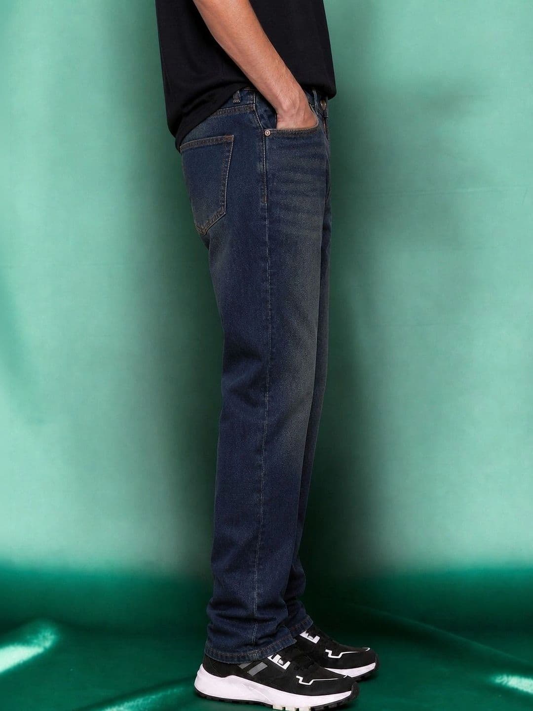 Roadster Men Jean Straight Fit Mid-Rise Low Distress Stretchable Jeans thumbnail 6