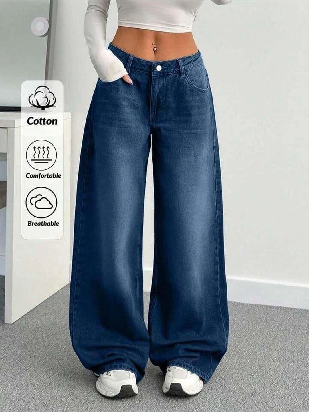 POMPOUS Women Relaxed Fit High-Rise Light Fade Stretchable Jeans - view 1