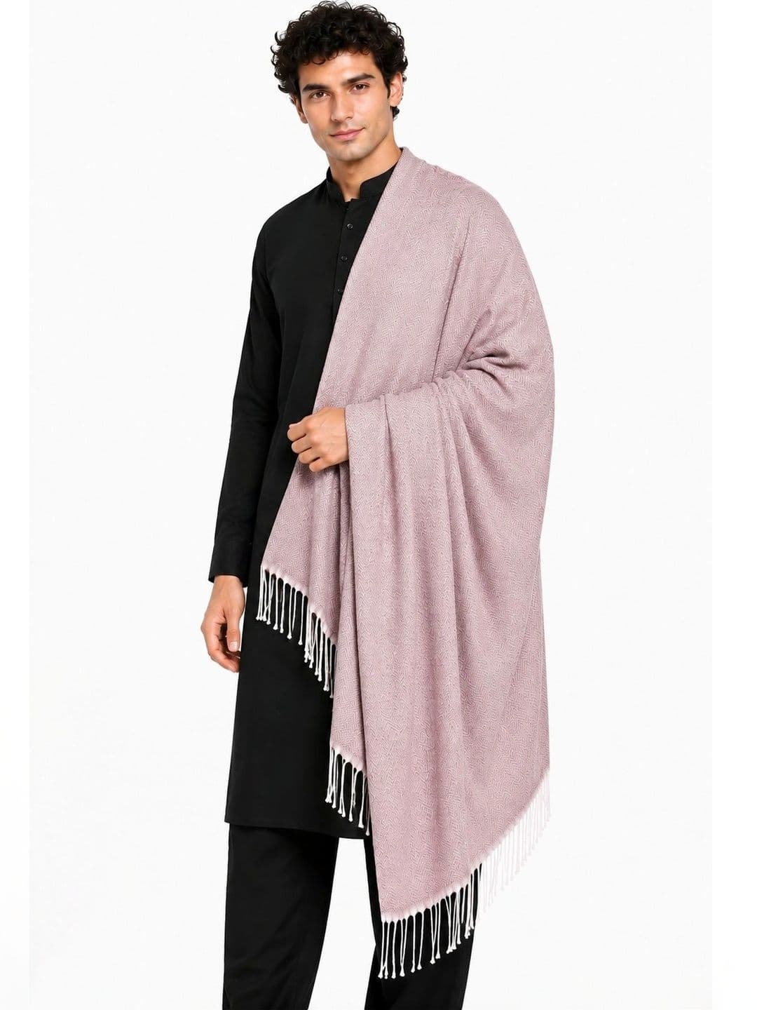 WOOLOASIS Men Woven Design Stole thumbnail 4