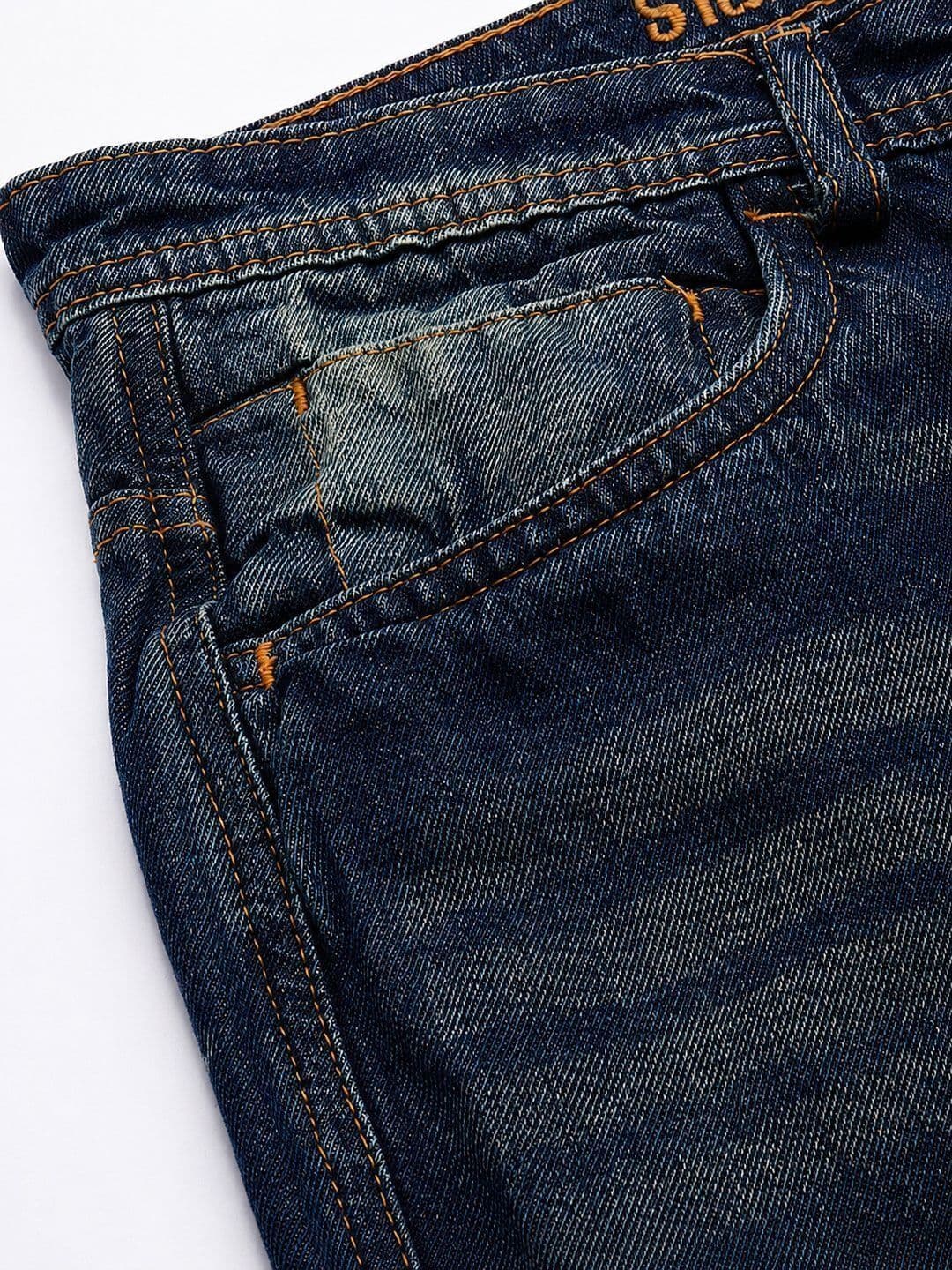 Roadster Men Jean Straight Fit Mid-Rise Low Distress Stretchable Jeans thumbnail 2