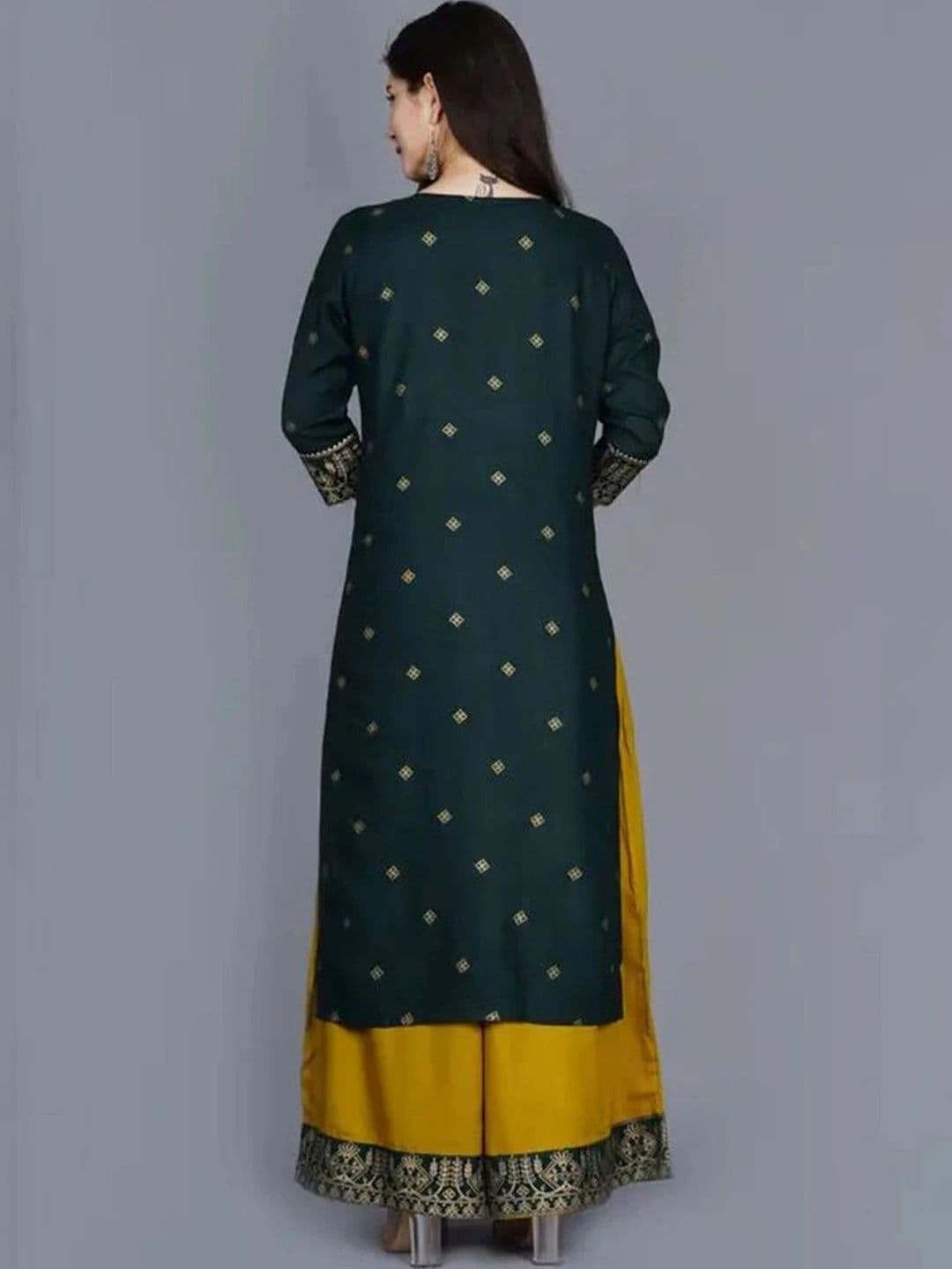 AAYUFAB Women Ethnic Motifs Printed Regular Kurta with Palazzos thumbnail 3