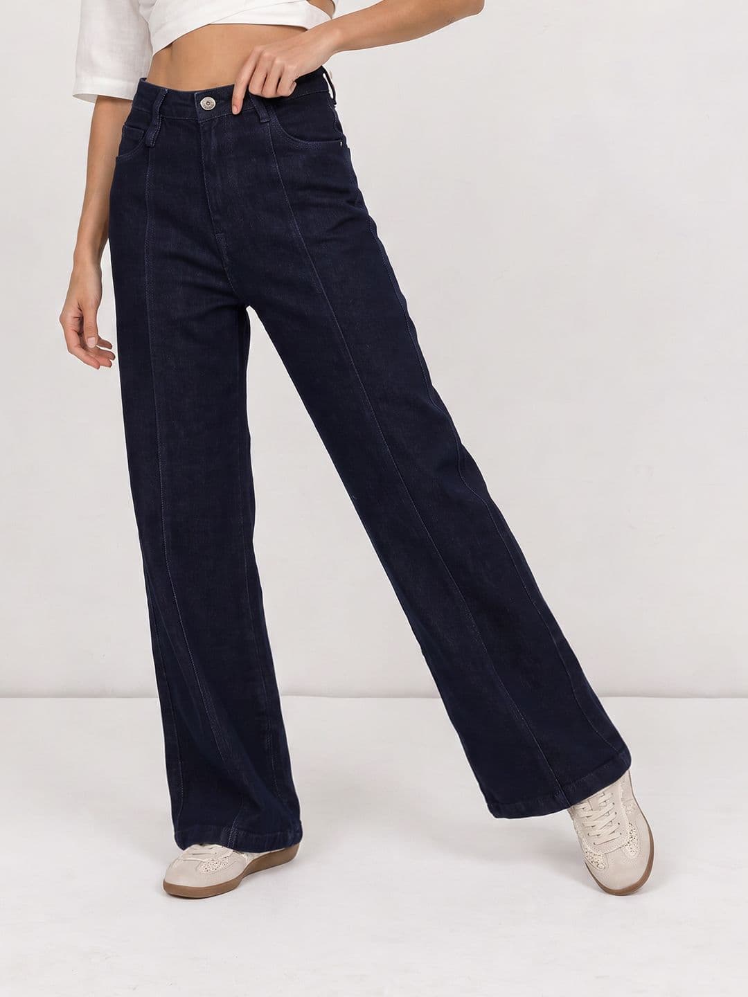 The Roadster Life CO. Women Wide Leg Stretchable Jeans - view 1