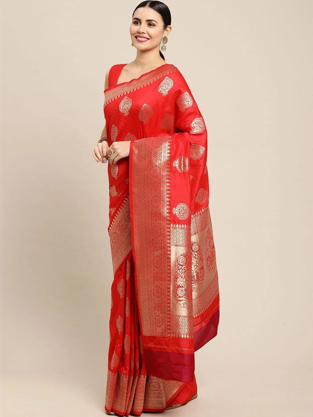Dhaaga Ghar Woven Design Zari Art Silk Banarasi Saree thumbnail 3