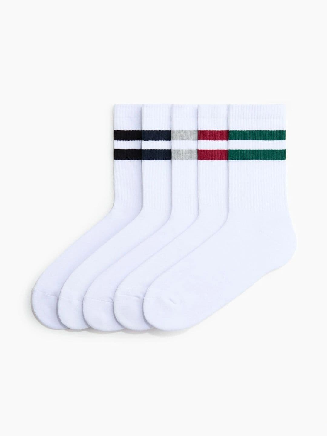H&M Men Striped Calf Length Socks - view 1