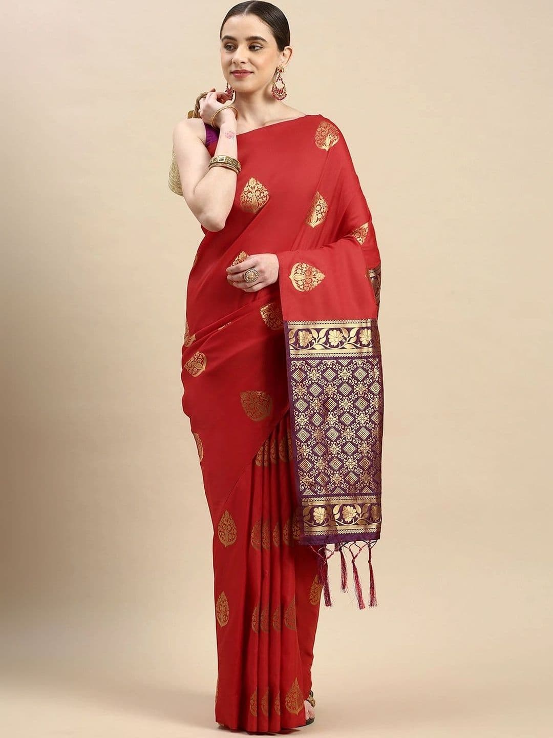 Dhaaga Ghar Woven Design Zari Art Silk Banarasi Saree - view 1