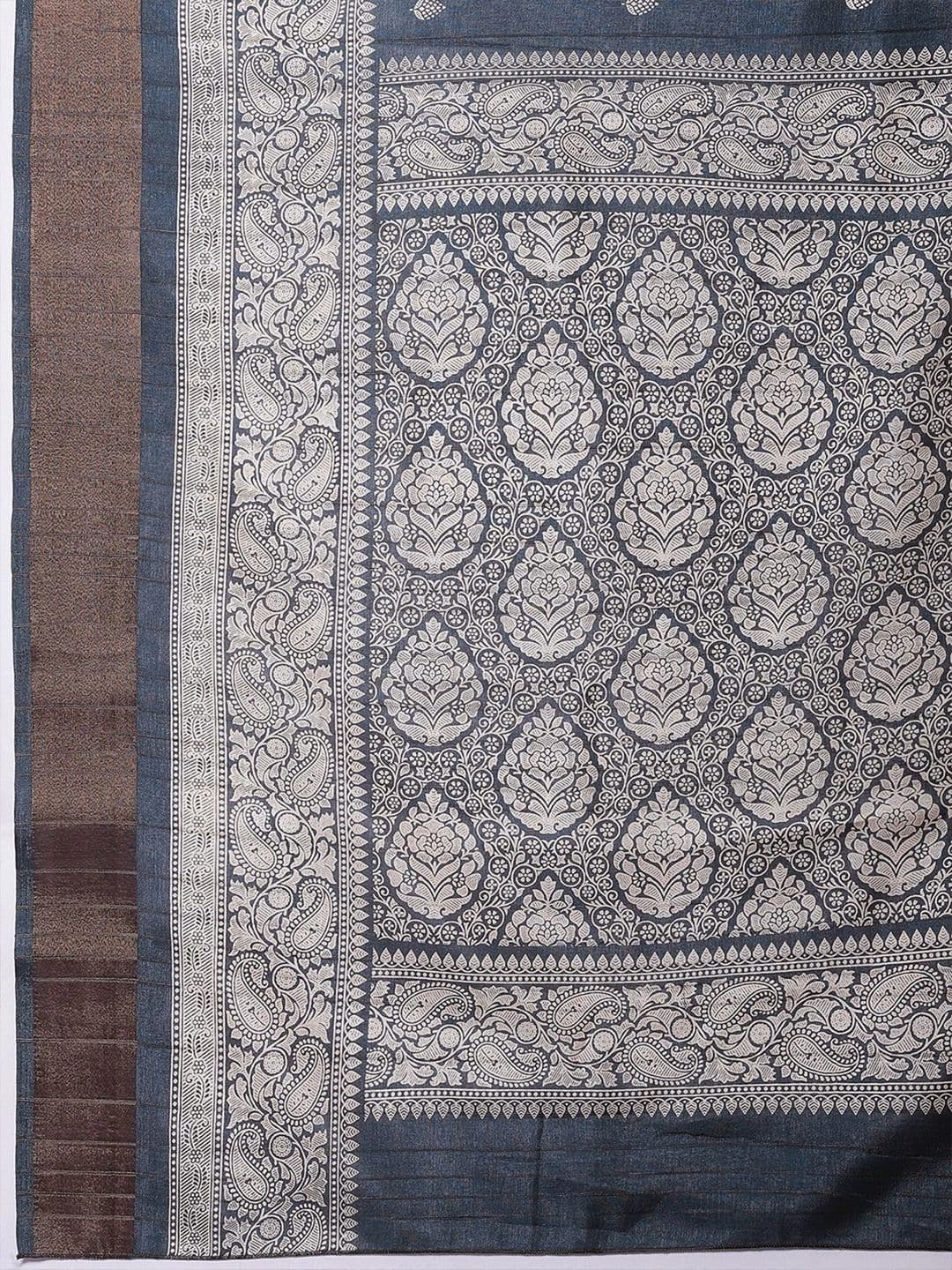 Anouk Woven Design Zari Silk Blend Designer Saree thumbnail 3