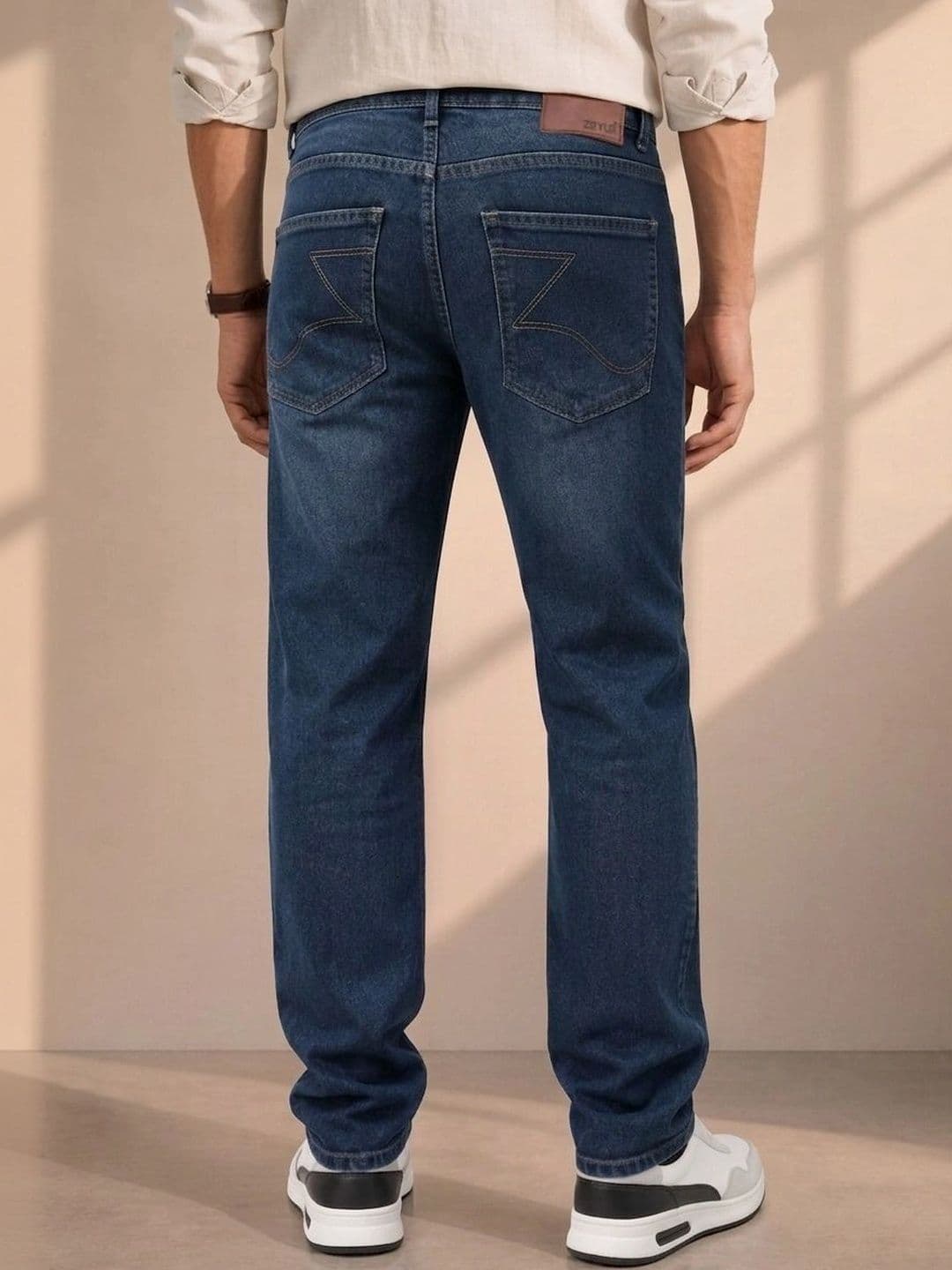 zayla Men Regular Fit Mid-Rise Stretchable Jeans thumbnail 6
