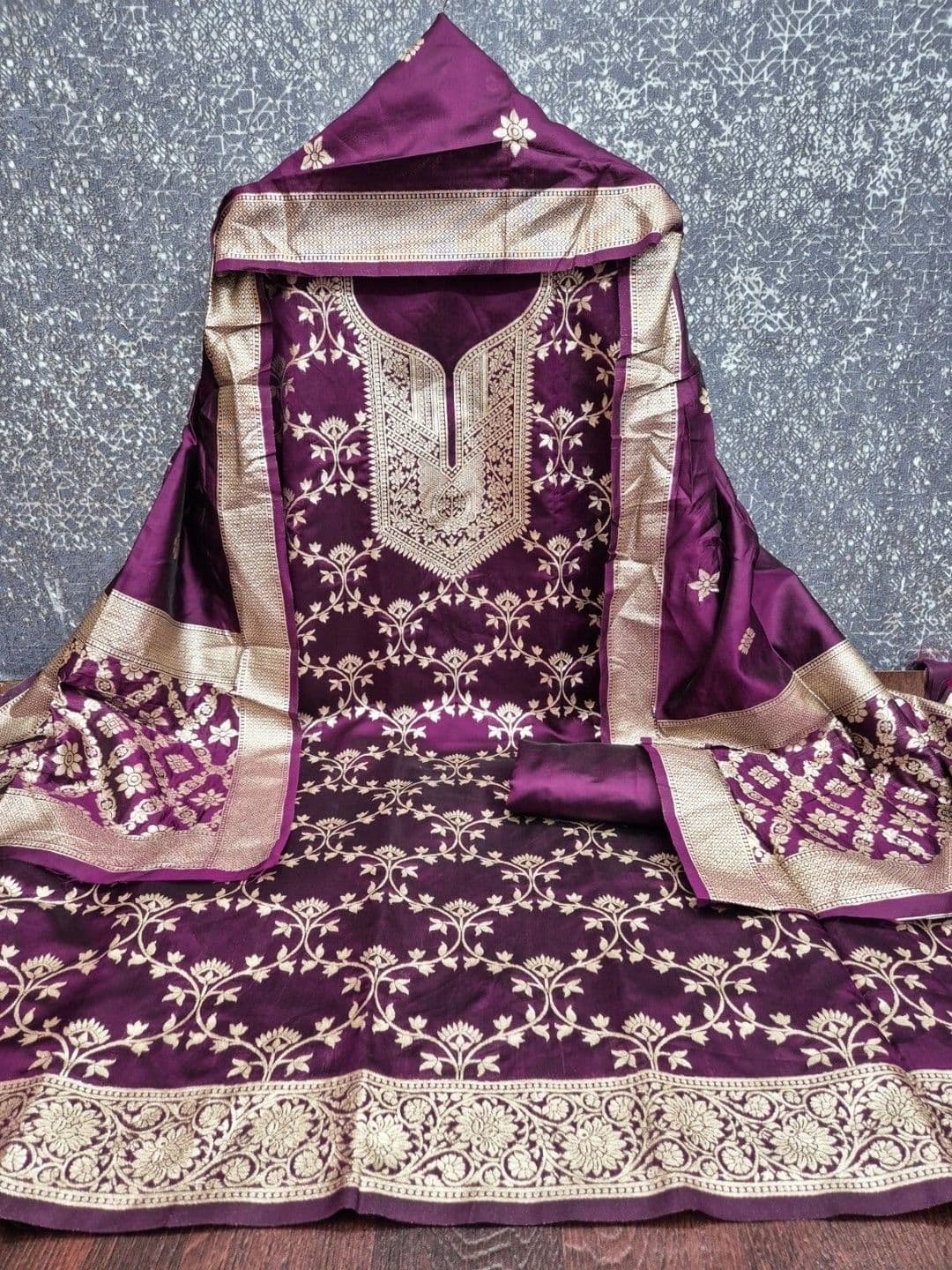 Dhaaga Ghar Art Silk Unstitched Dress Material thumbnail 2