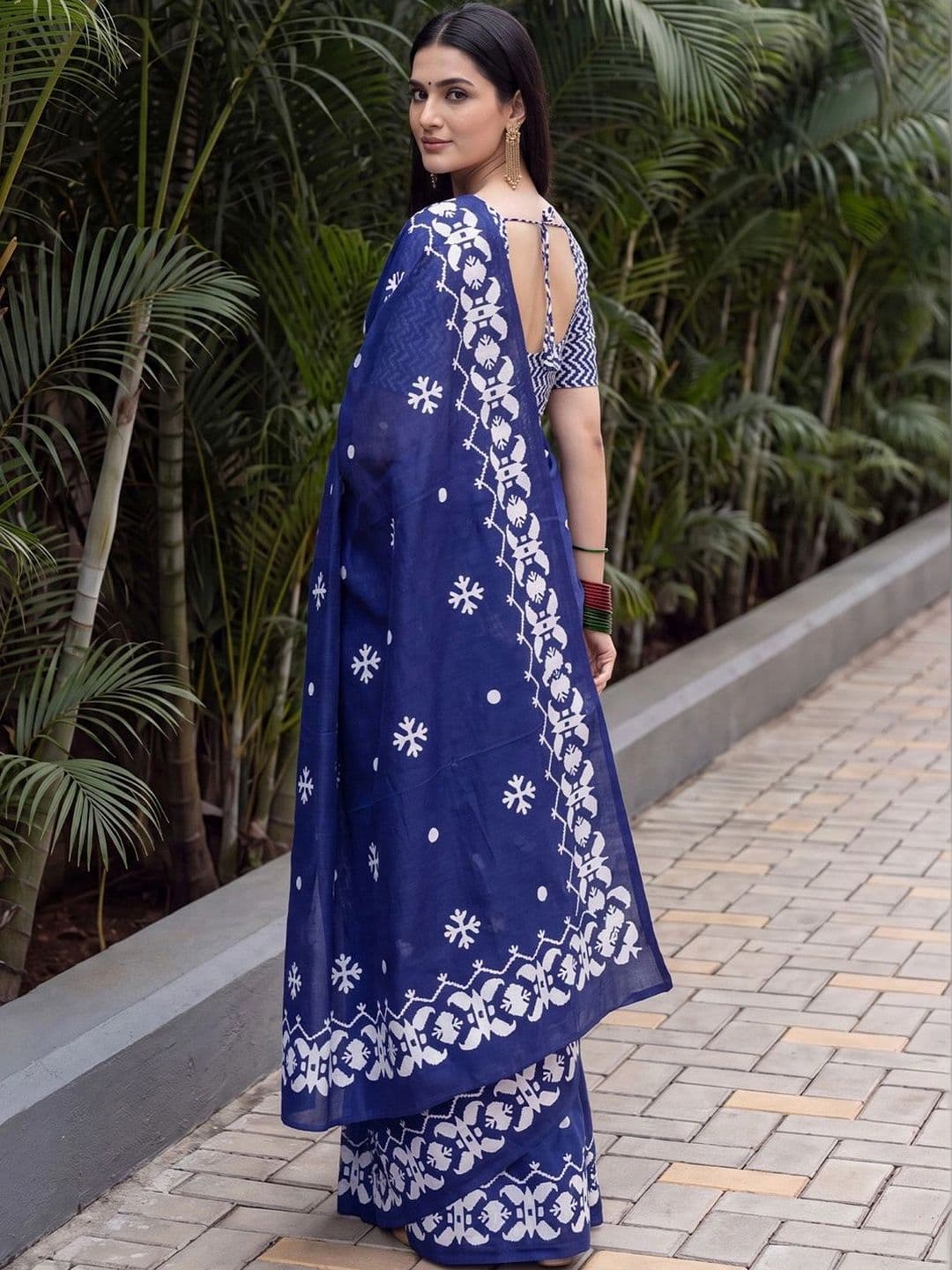Anouk Silk Blend Designer Sambalpuri Saree thumbnail 7