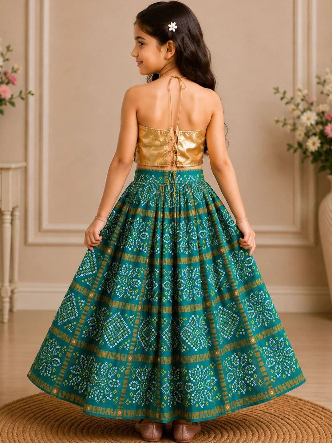 KALINI Girls Ready to Wear Lehenga & thumbnail 3