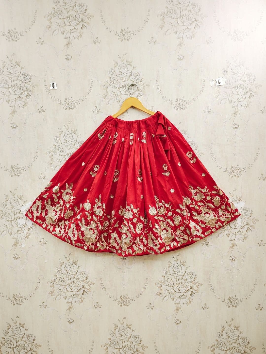 KALINI Girls Embroidered Thread Work Ready to Wear Lehenga & thumbnail 2
