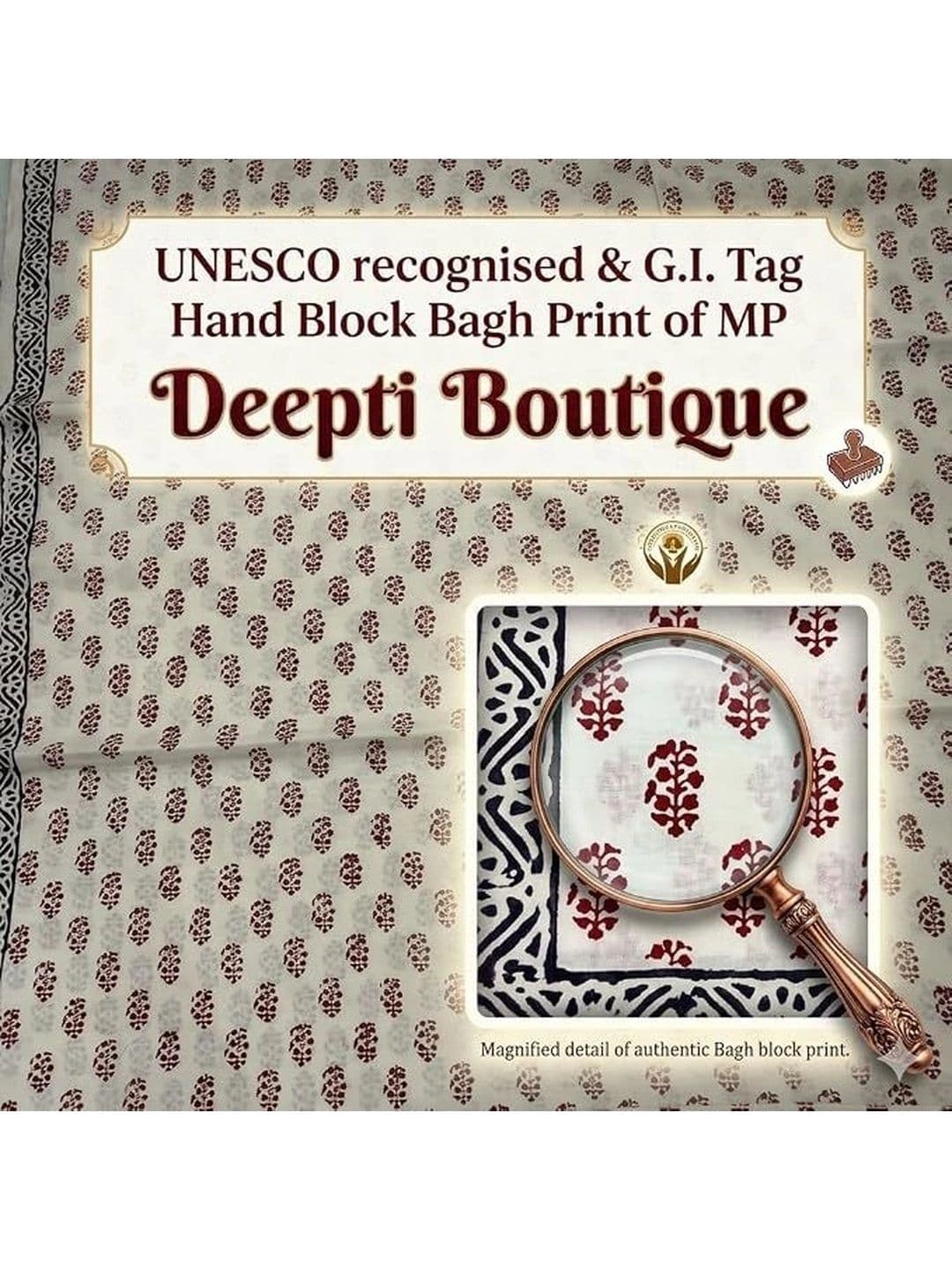 DEEPTI BOUTIQUE Hand Block Print Dress Material thumbnail 3