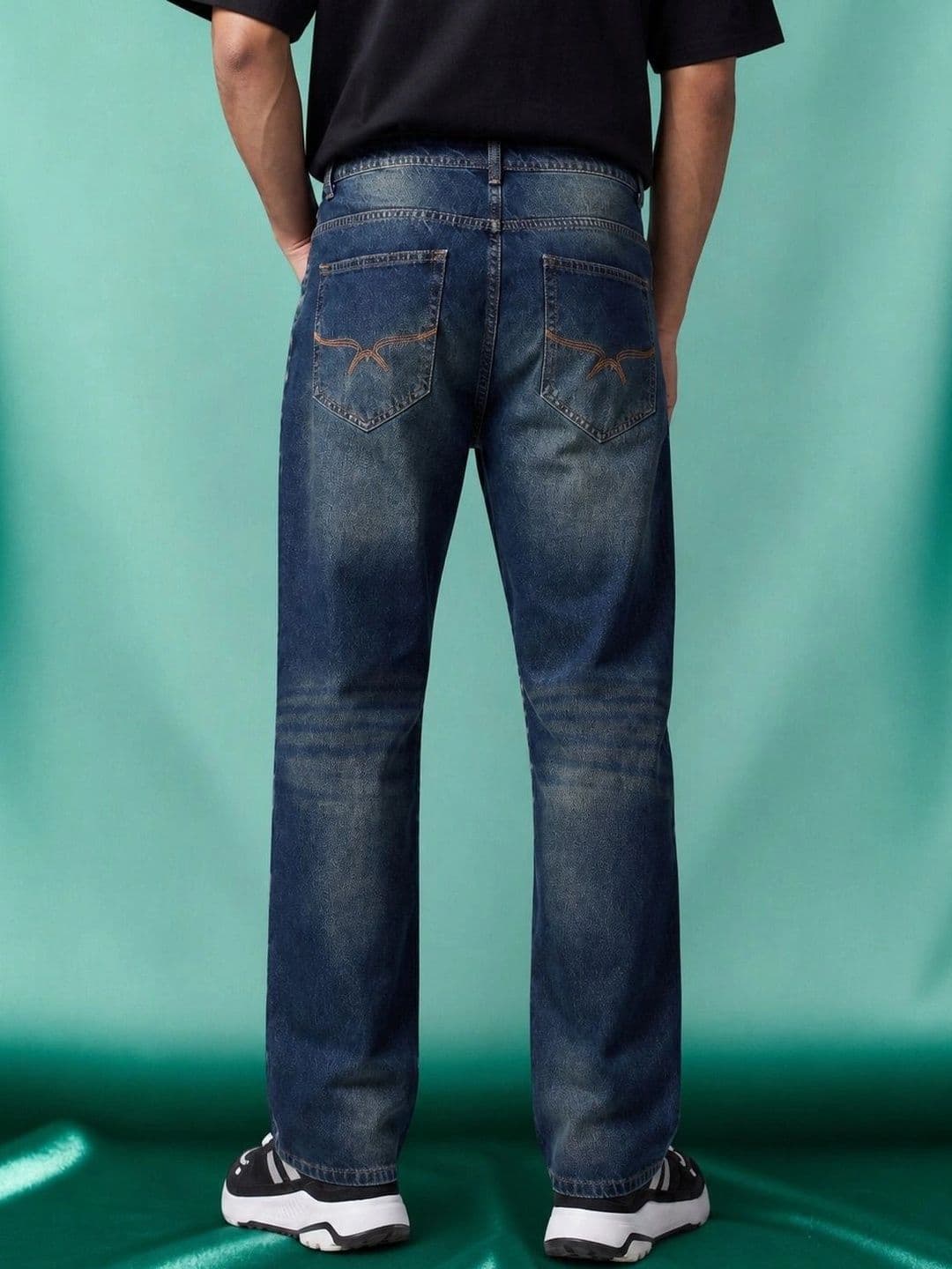 Roadster Men Jean Straight Fit Mid-Rise Low Distress Stretchable Jeans thumbnail 2