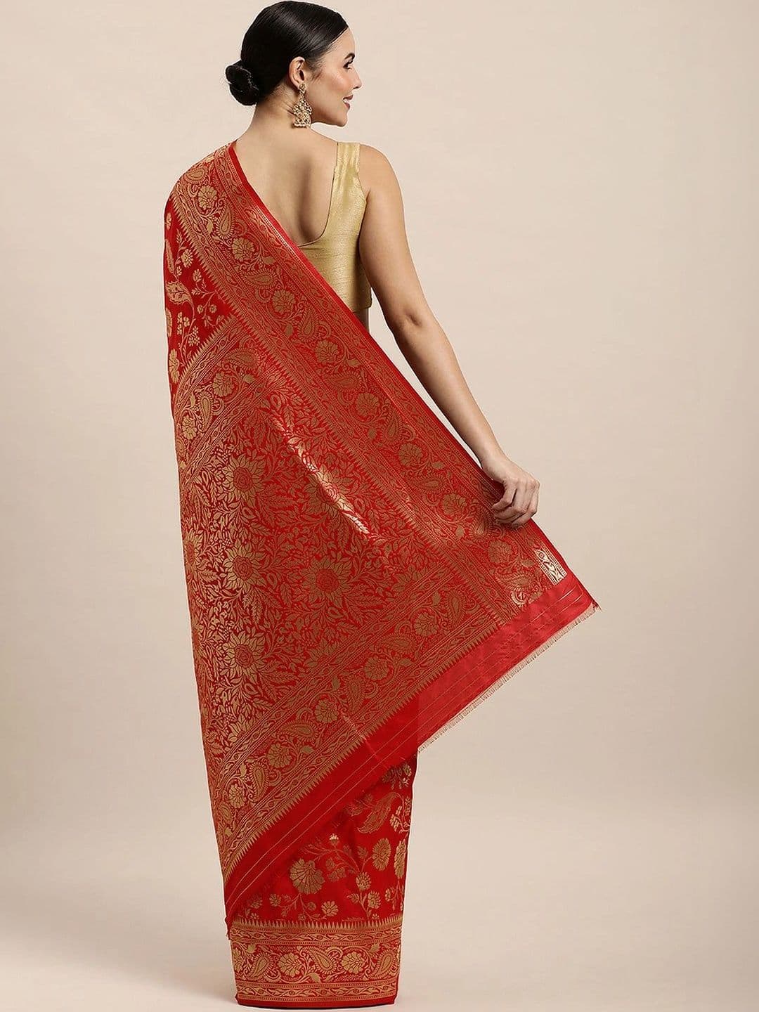 Dhaaga Ghar Woven Design Zari Art Silk Banarasi Saree thumbnail 5