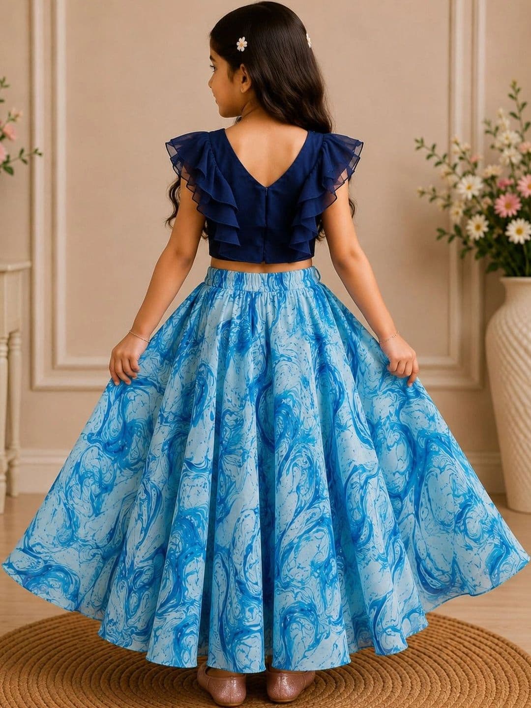 KALINI Girls Ready to Wear Lehenga & thumbnail 6