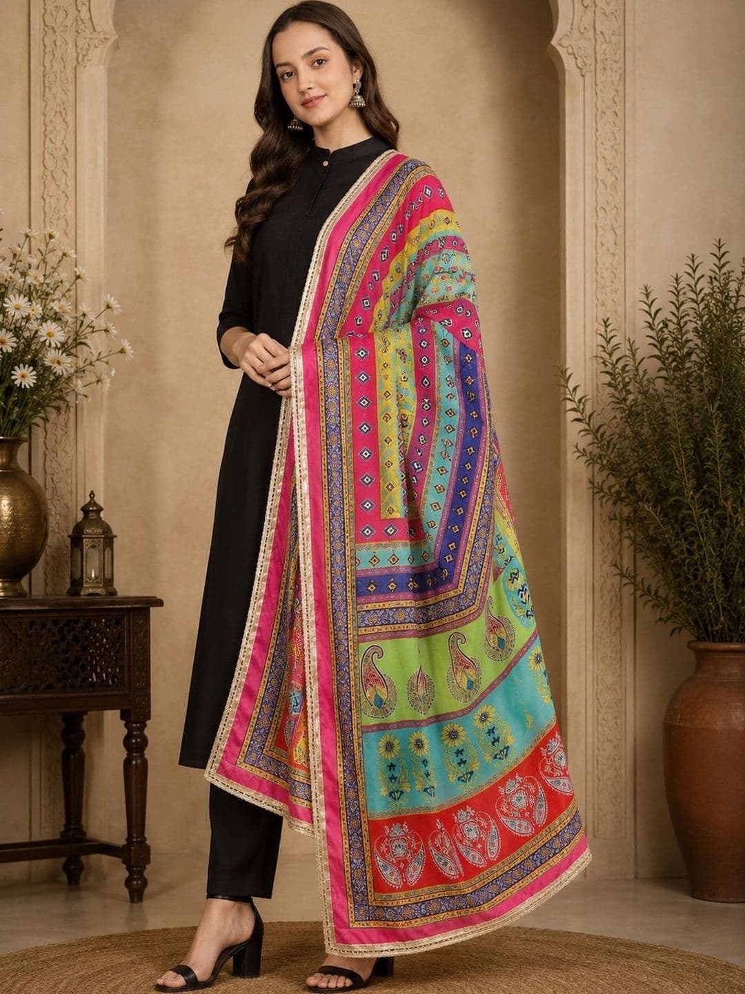 STUTI FASHION Ethnic Motifs Printed Dupatta thumbnail 2