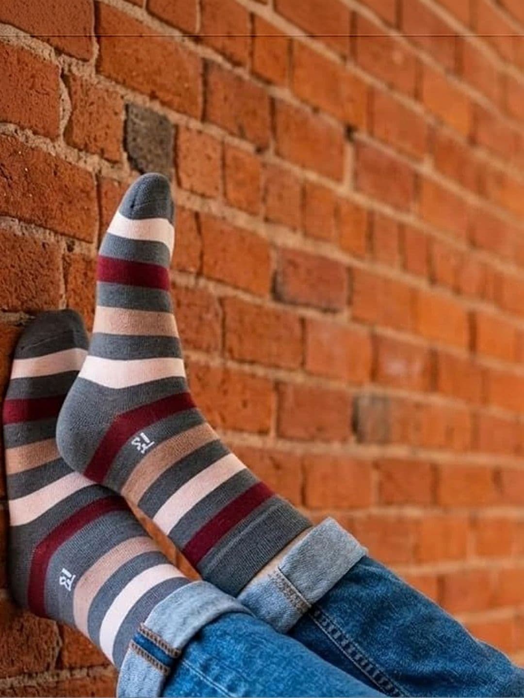 Kikitoes Men Pack of 2 Assorted Striped Calf Length Socks thumbnail 6
