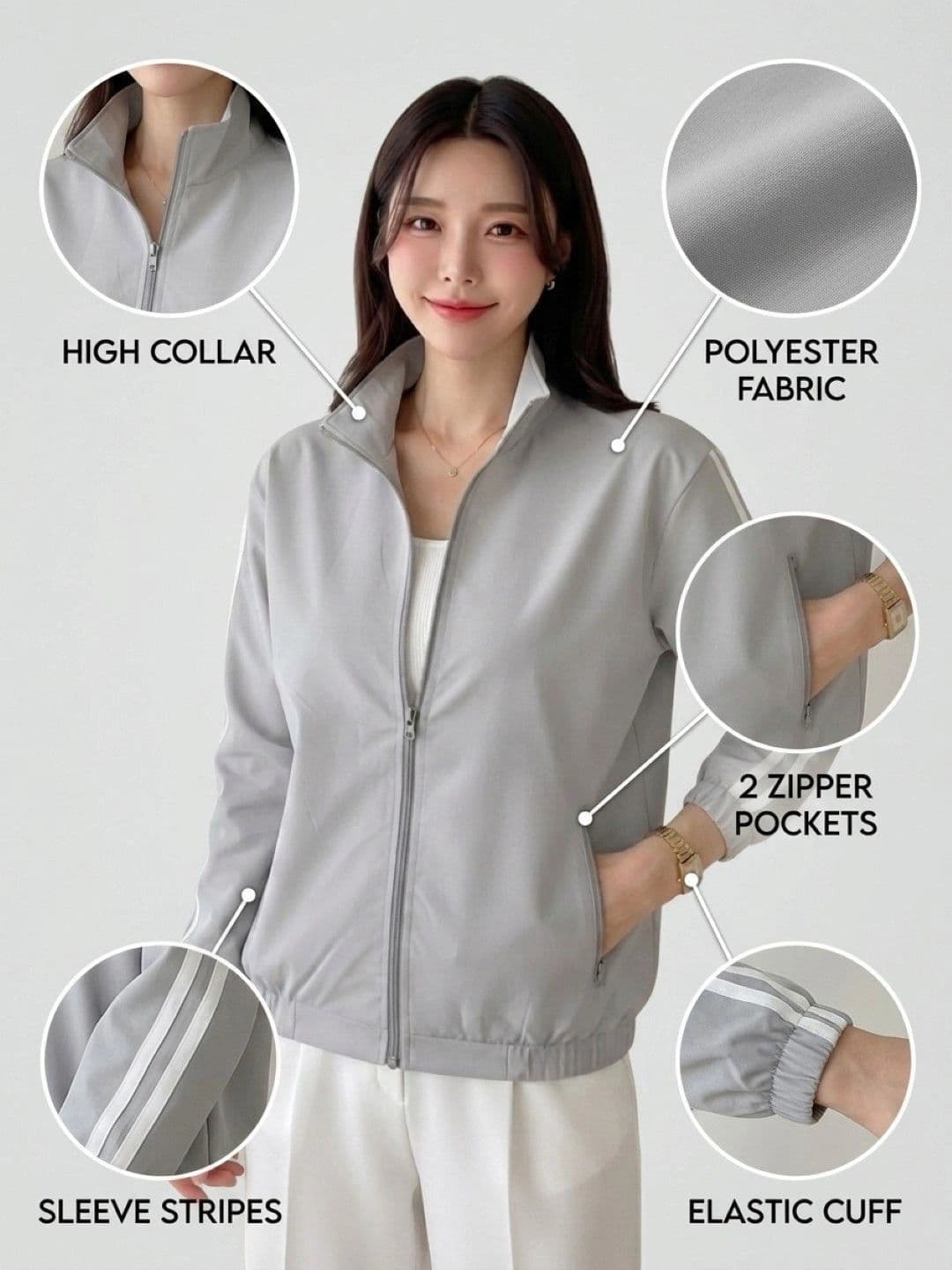 NeMe Couture Women Lightweight Sporty Jacket thumbnail 3