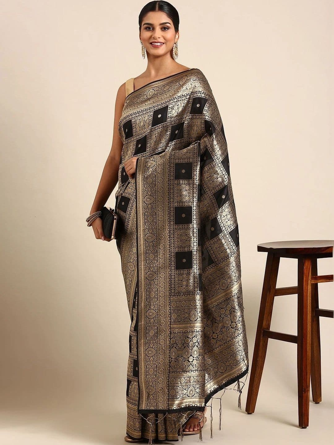Dhaaga Ghar Zari Art Silk Women Banarasi Saree - view 1
