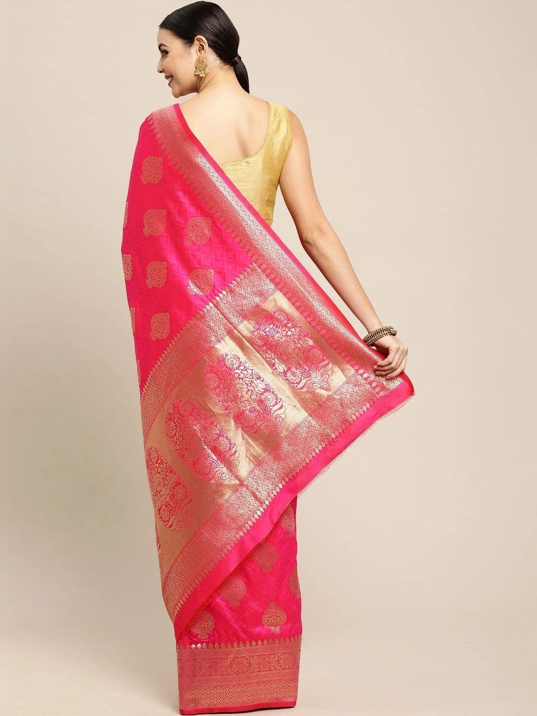 Dhaaga Ghar Woven Design Zari Art Silk Banarasi Saree thumbnail 4