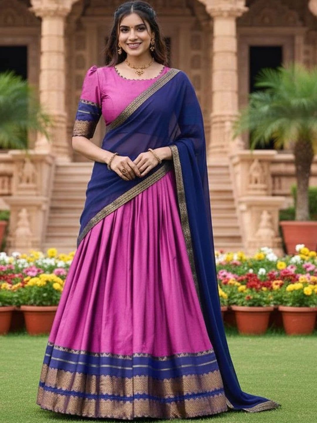 all about you Women Unstitched Lehenga & Blouse With Dupatta - view 1
