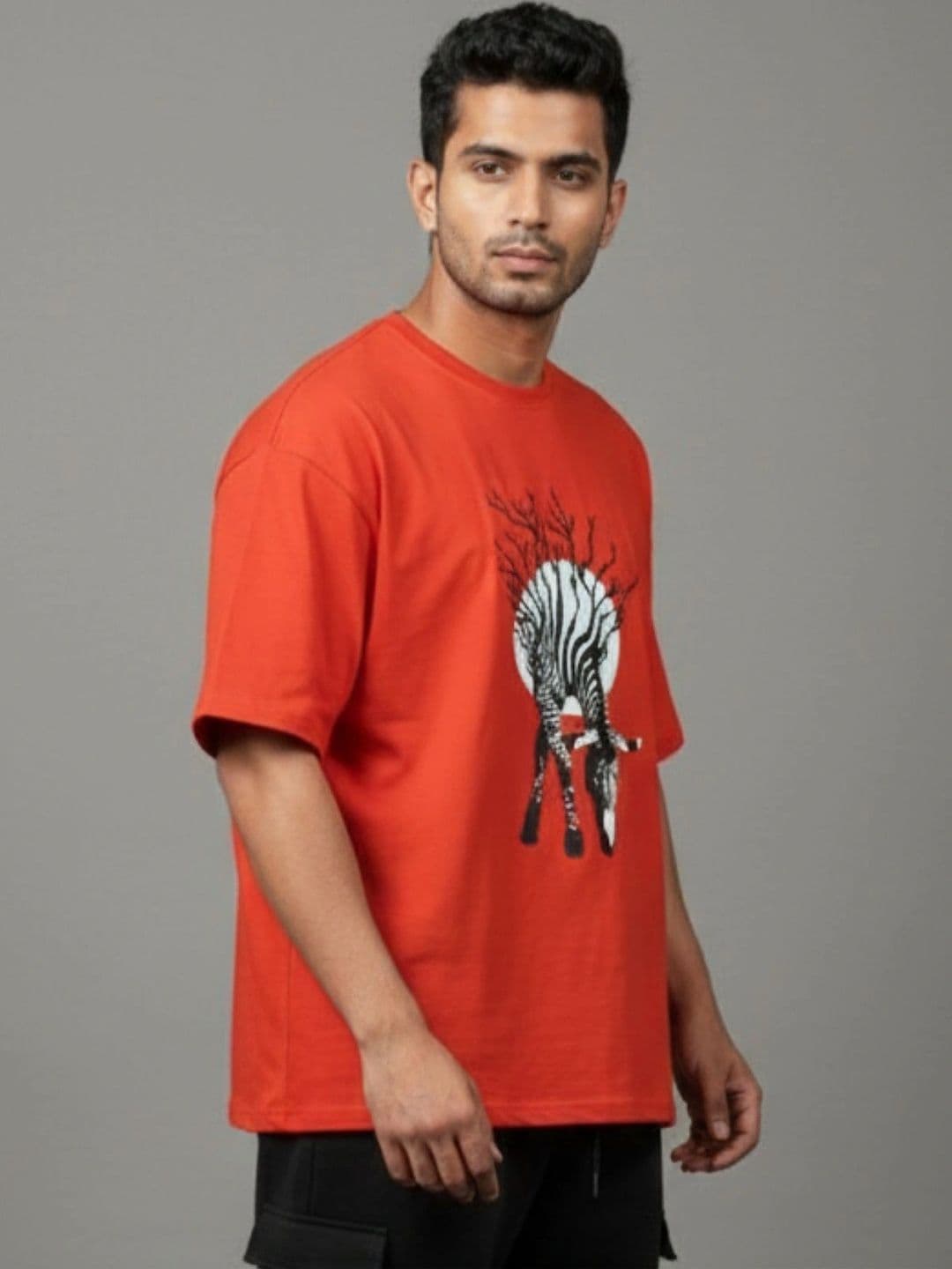 Moda Rapido Men Printed Drop-Shoulder Sleeves T-shirt thumbnail 2