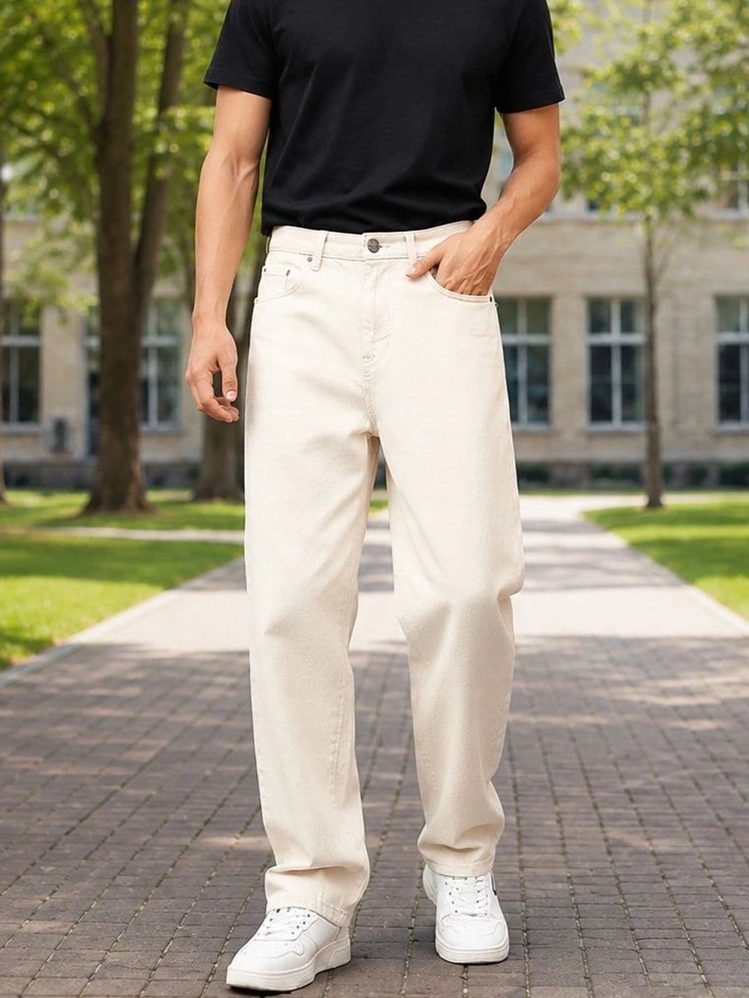 PINKLIT Men Straight Fit Mid-Rise Jeans thumbnail 2