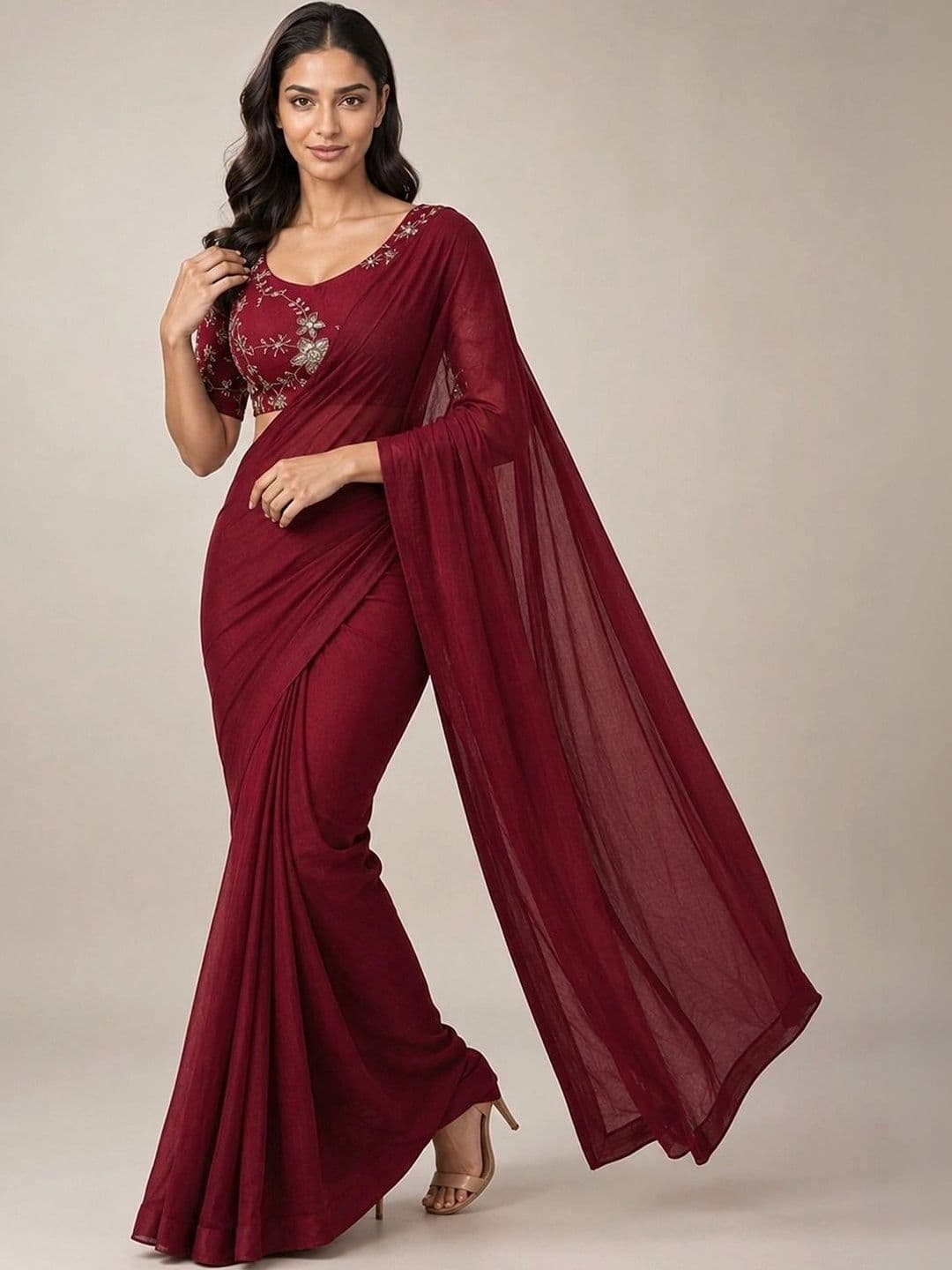 all about you Embroidered Designer Saree - view 1